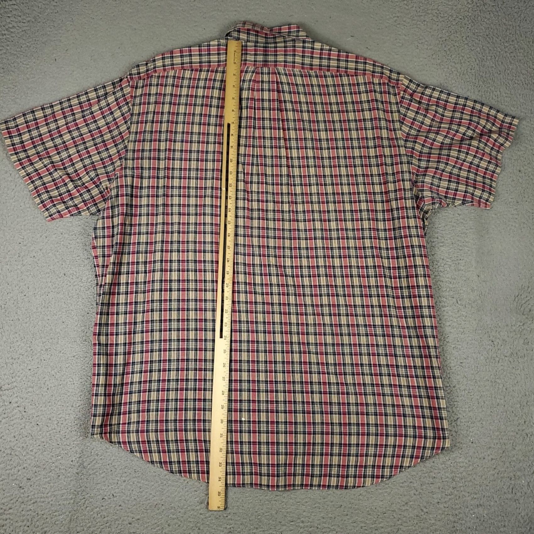 Ralph Lauren Ralph Lauren Shirt Mens XL Plaid Button Up Short Sleeve Blue Red Classic Preppy Casual Button-Down Collar Men’s Polo Shirt Size US XL / EU 56 / 4 - 4 Thumbnail