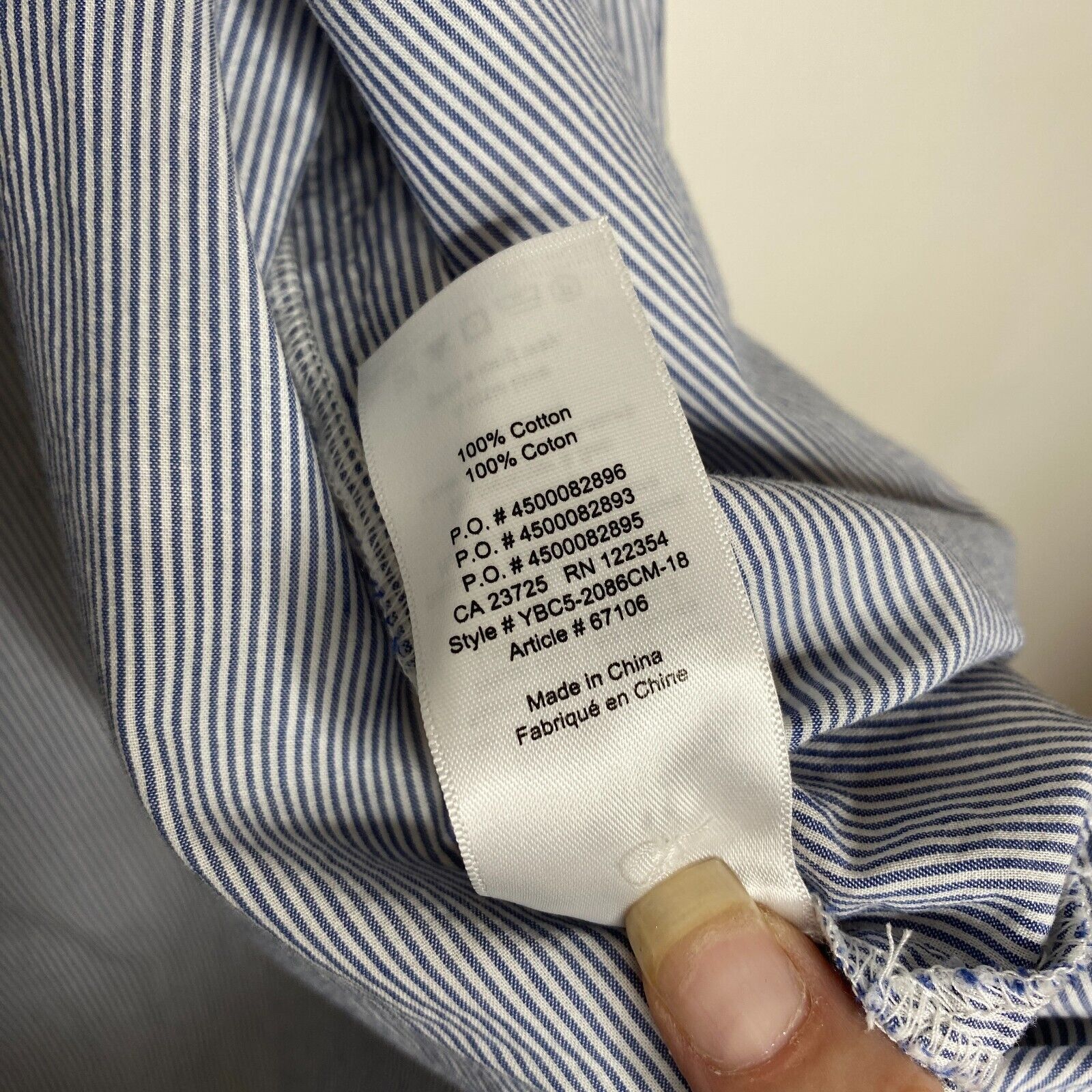 Aritzia Aritzia Community Blue White PinStripe The Jane Button Shirt Size XS / US 0-2 / IT 36-38 - 7 Thumbnail