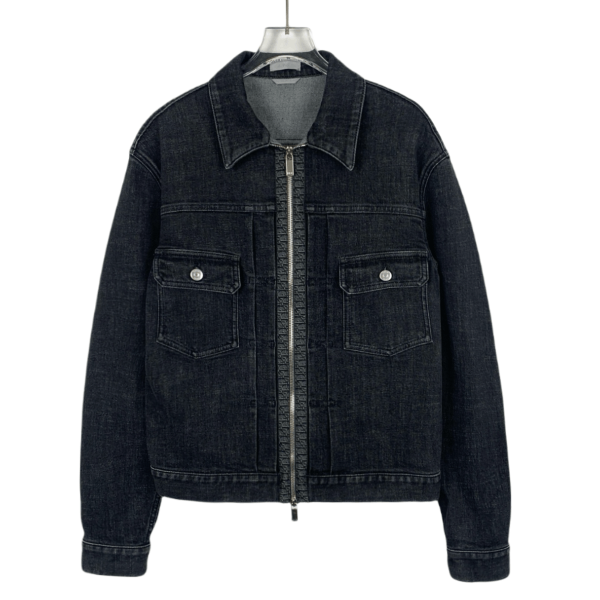 Dior Dior Black Patchwork Cotton Zip Denim Jacket (Size XS) Size XS / US 0-2 / IT 36-38 - 8 Thumbnail