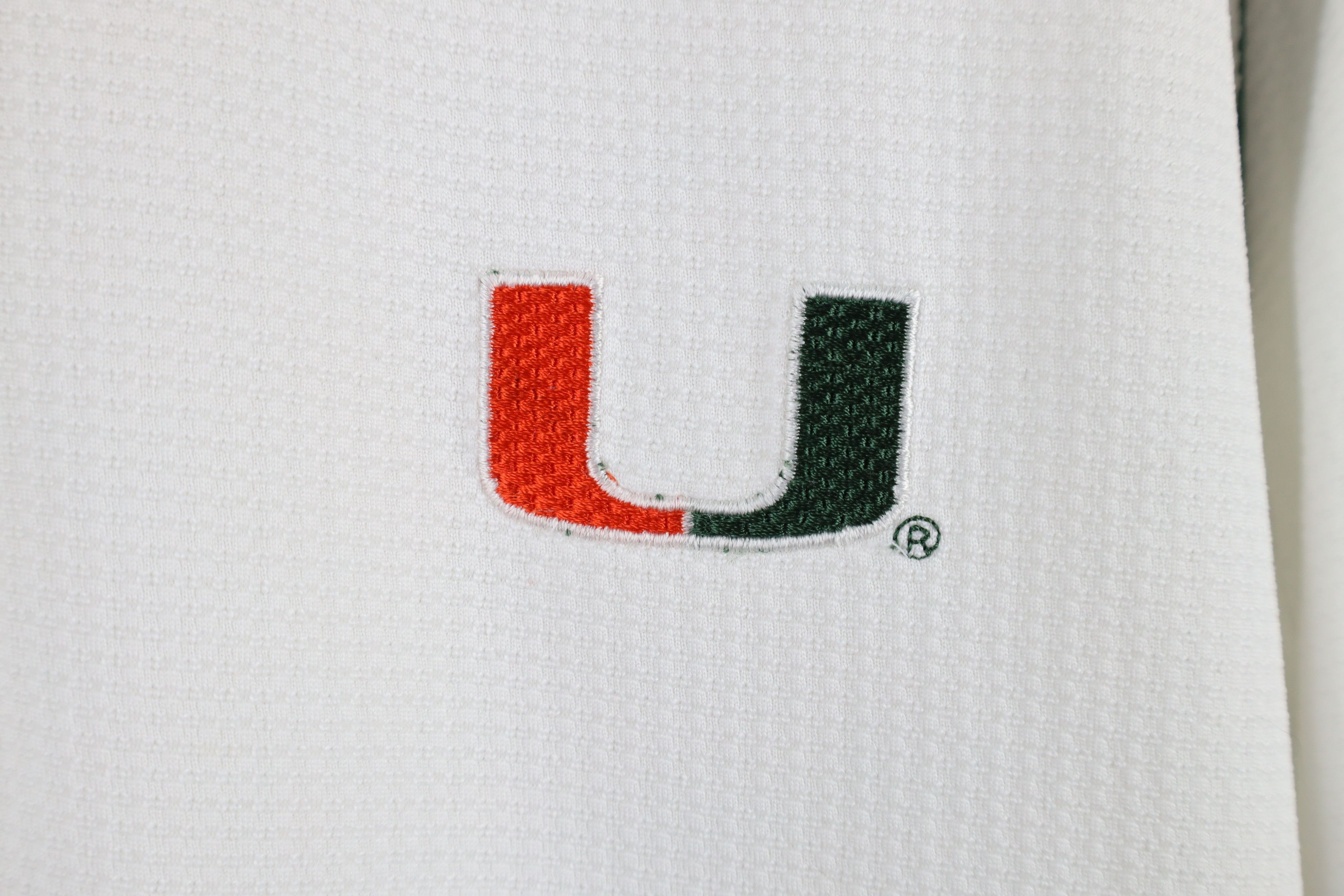 Nike × Vintage Vintage Nike Mini Swoosh University of Miami Hurricanes Polo Size XL / US 12-14 / IT 48-50 - 4 Thumbnail