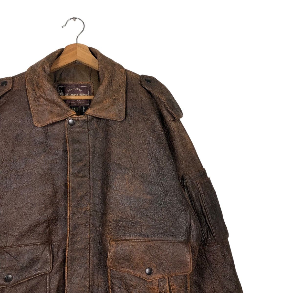 Japanese Brand × Vintage 📌Vintage Bomber Leather Jacket Lordanthony Issey Miyake Size US L / EU 52-54 / 3 - 7 Thumbnail