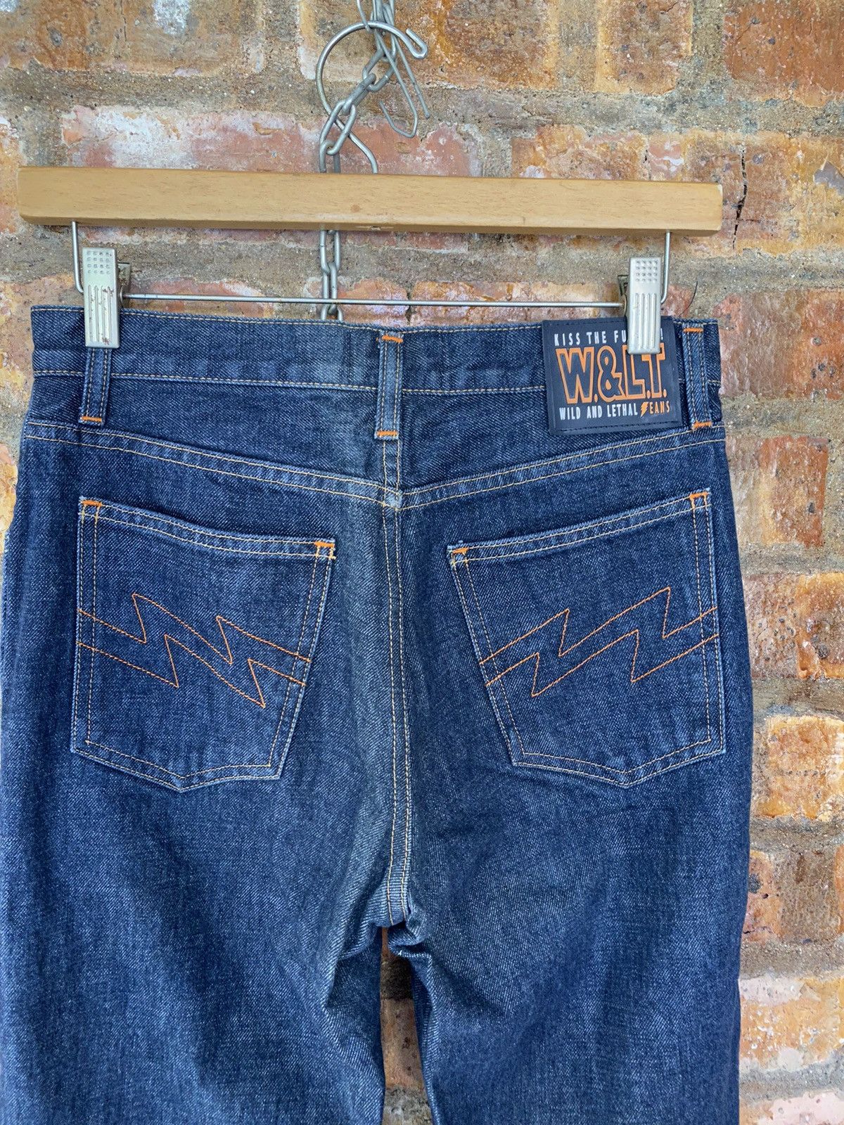 Walter Van Beirendonck Vtg W&Lt center Zipper Curve stitch denim Size 28" / US 6 / IT 42 - 11 Thumbnail