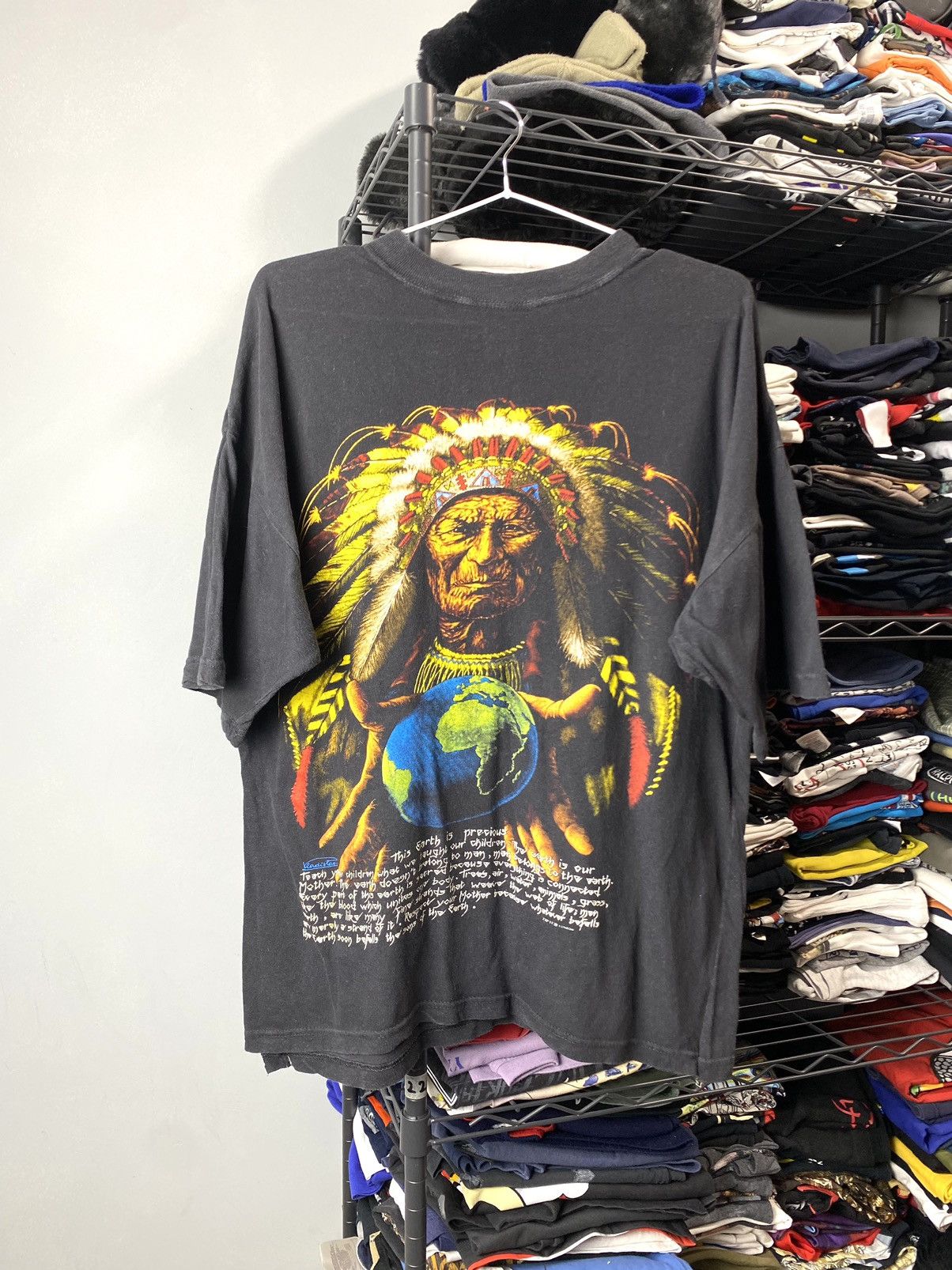 Band Tees 💥Rare! 80-90’s Vintage Indian Spirit Boxy T Shirt 3d Emblem Size US XL / EU 56 / 4 - 1 Thumbnail