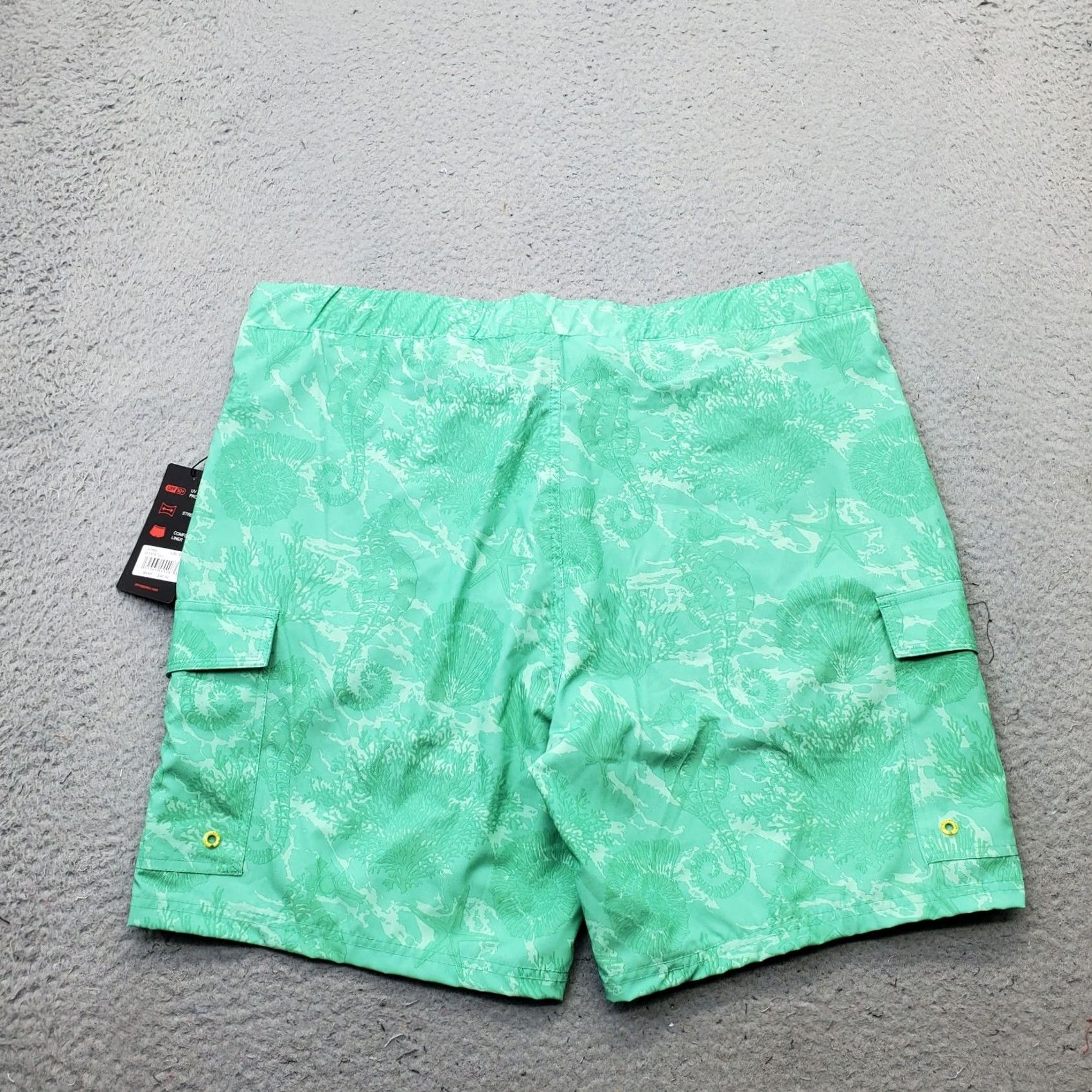 ZeroXposur ZeroXposur Mens XL Multi Reef Print Drawstring Lined Performance Swim Shorts Shirt Bottom Size US 36 / EU 52 - 2 Thumbnail