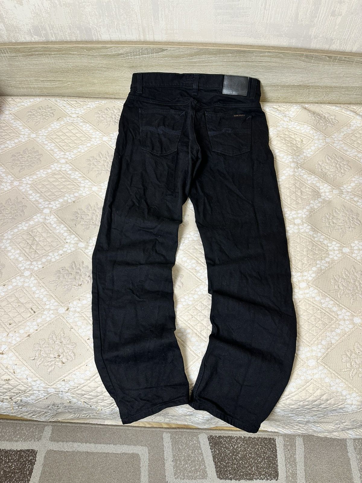 Nudie Jeans 🔥 Nudie Jeans Solid Denim Jeans Pants Trousers Black 33x32 Size US 33 - 4 Thumbnail