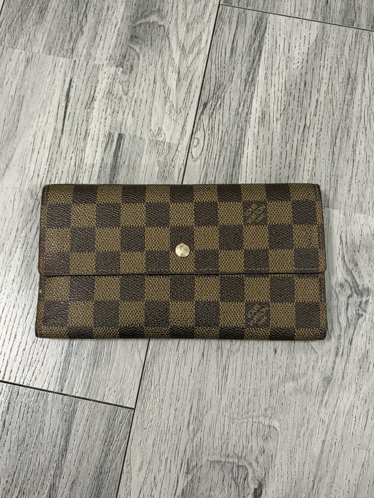 Louis Vuitton Louis Vuitton Damier Ebene Brown Check Trifold Wallet Size ONE SIZE - 2 Thumbnail