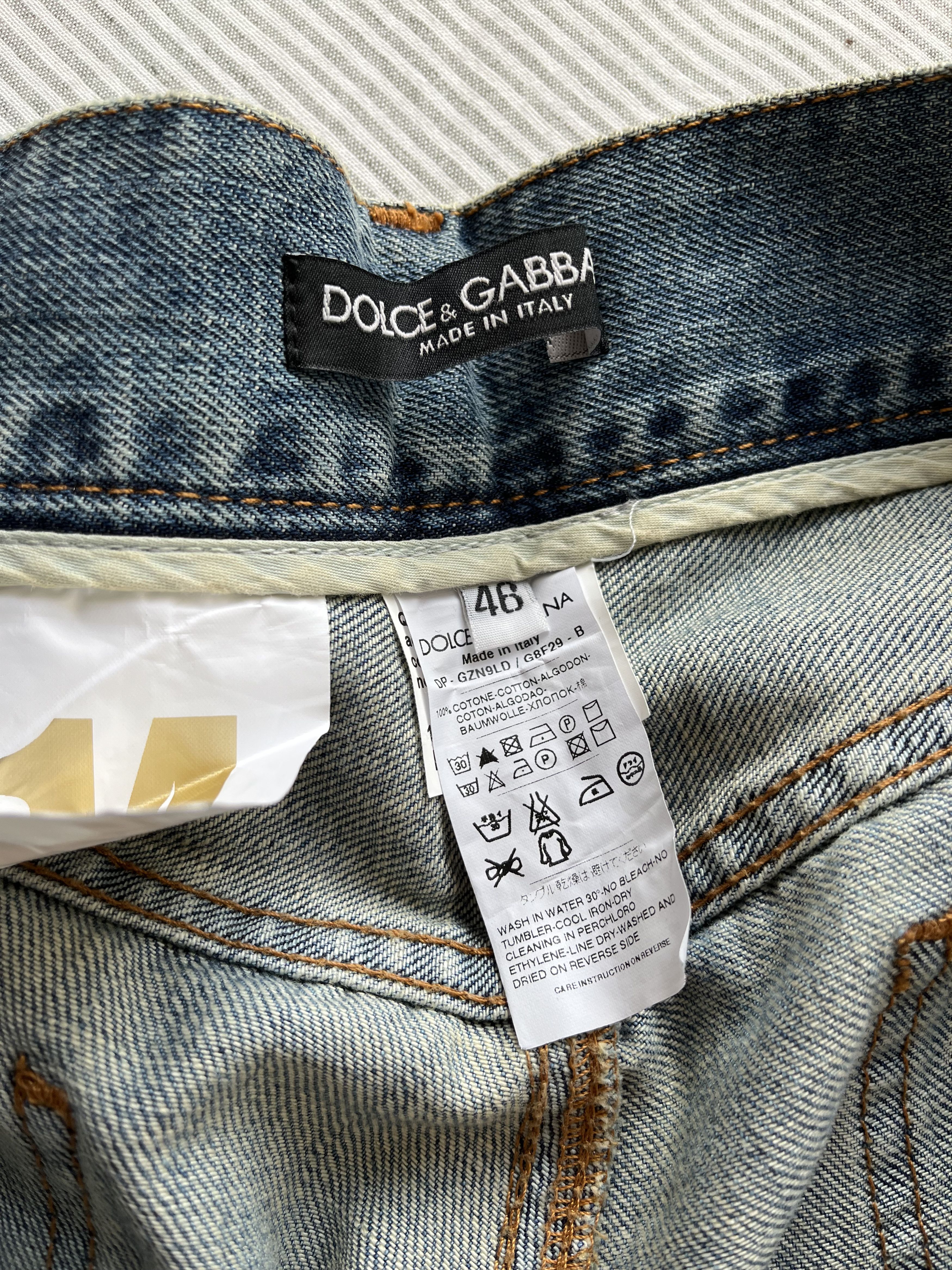 Dolce & Gabbana Dolce & Gabbana Light Wash Distressed Denim Jeans Size US 30 / EU 46 - 6 Thumbnail