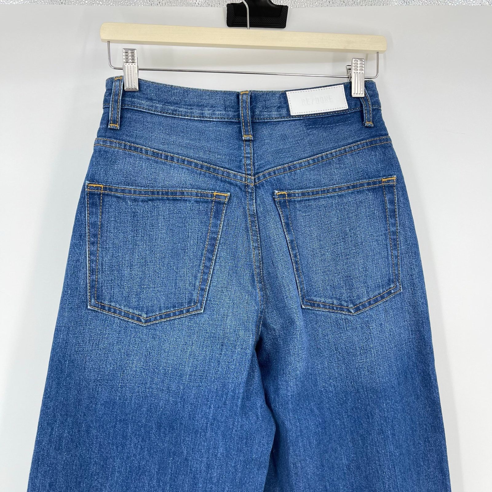 RE/DONE RE/DONE | The Marielou in Viper Blue Wide Leg Jeans 25 Size 25" / US 0 / IT 36 - 9 Thumbnail