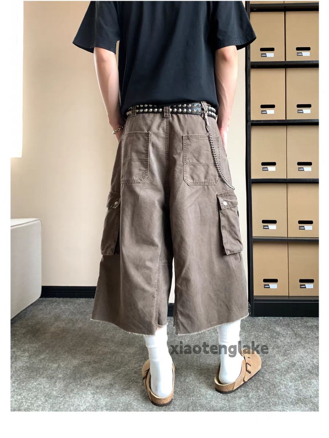 Designer × Japanese Brand × Vintage Unisex washed faded loose baggy carpenter work shorts Size US 26 / EU 42 - 2 Thumbnail