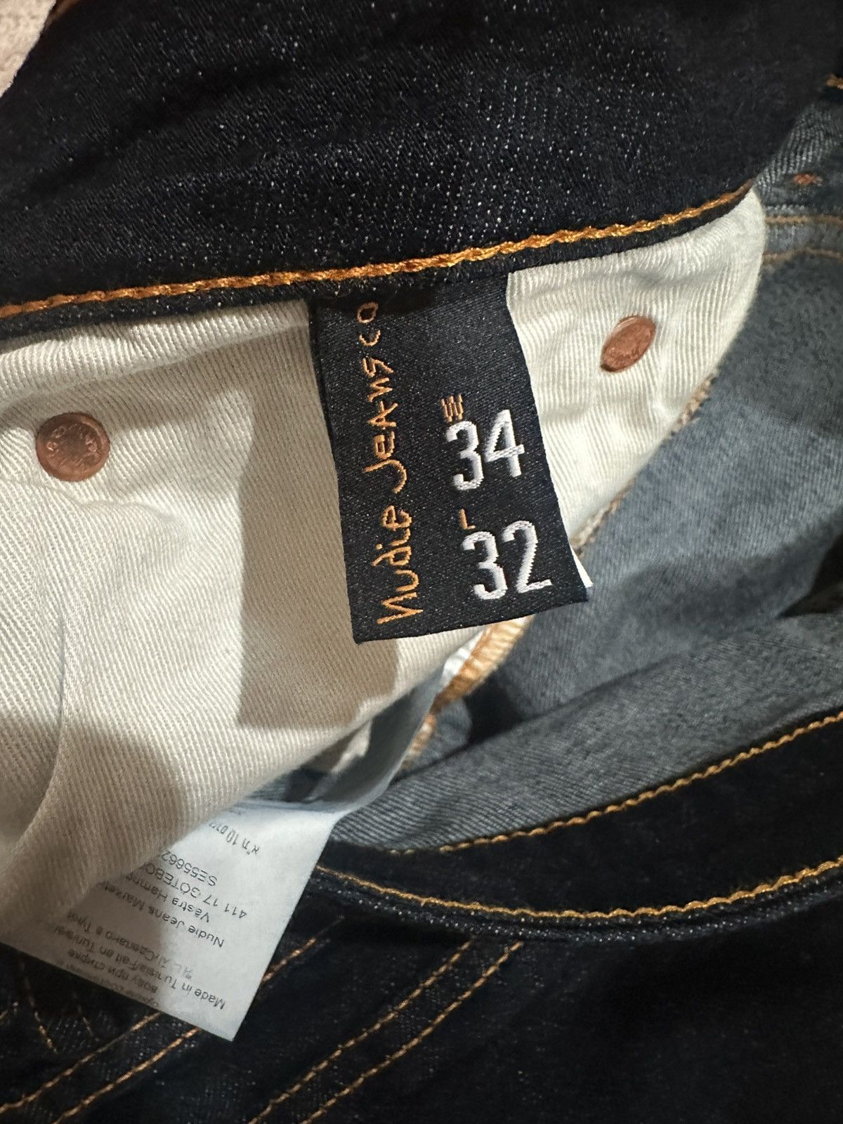 Nudie Jeans Nudie Jeans Co - Skinny Lin Dry Deep Orange NEW WITH TAGS Size US 34 / EU 50 - 6 Thumbnail