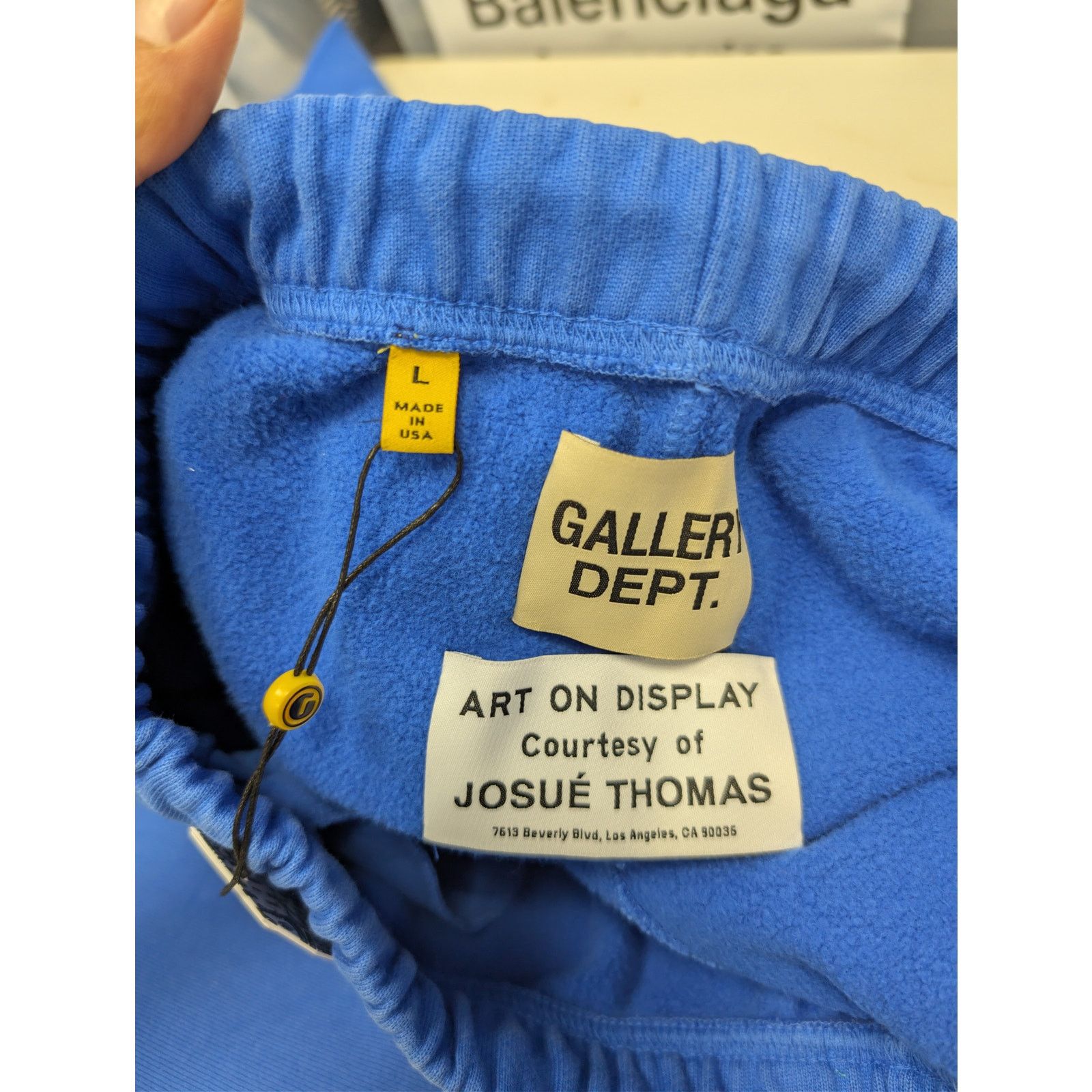 Gallery Dept. o1rshd1 Flared Denim-Panelled Logo-Print Sweatpants in Blue Size US 34 / EU 50 - 19 Thumbnail