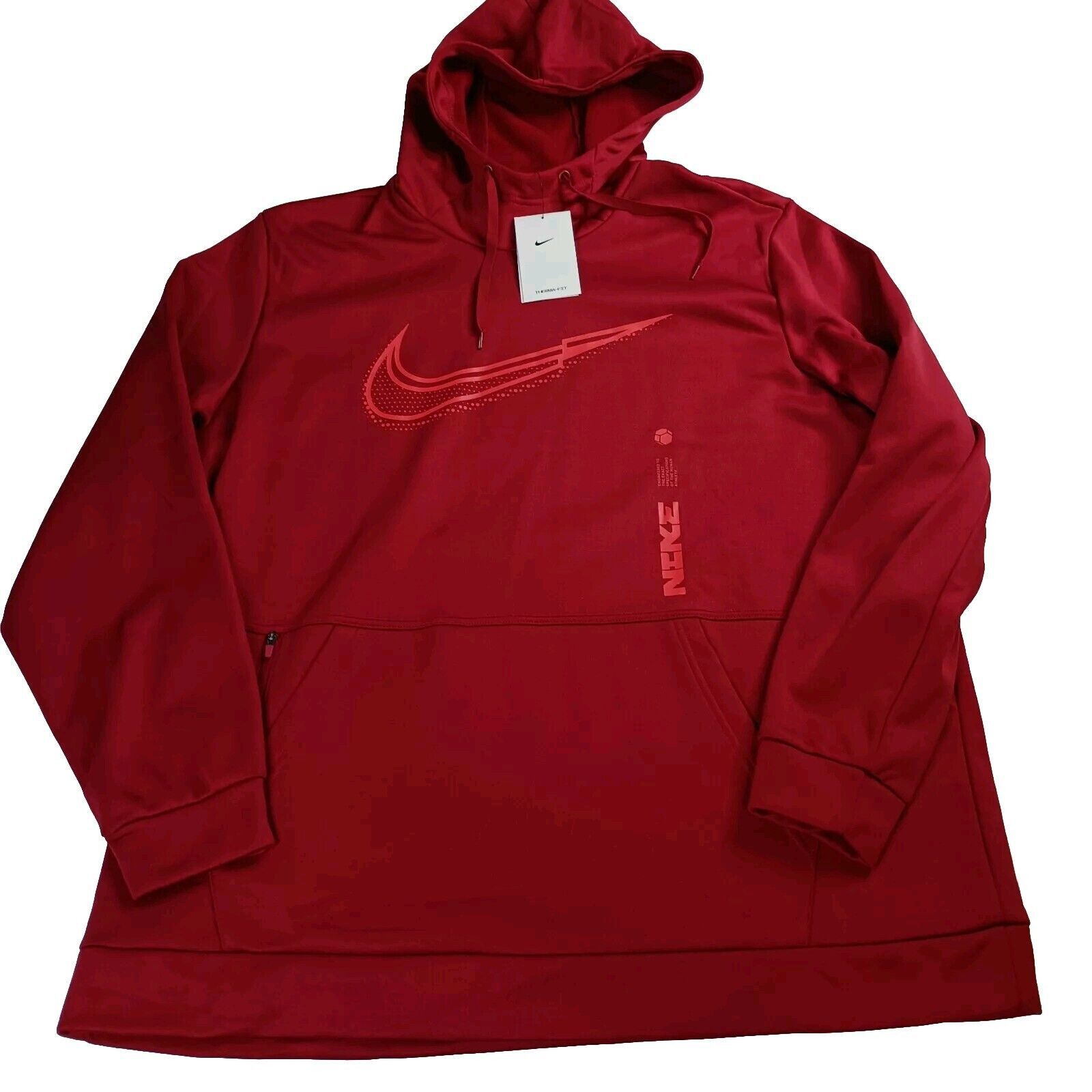 Nike Nike Therma-Fit Hoodie Men's 2XL XXL Red Swoosh Training Size US XXL / EU 58 / 5 - 1 Thumbnail