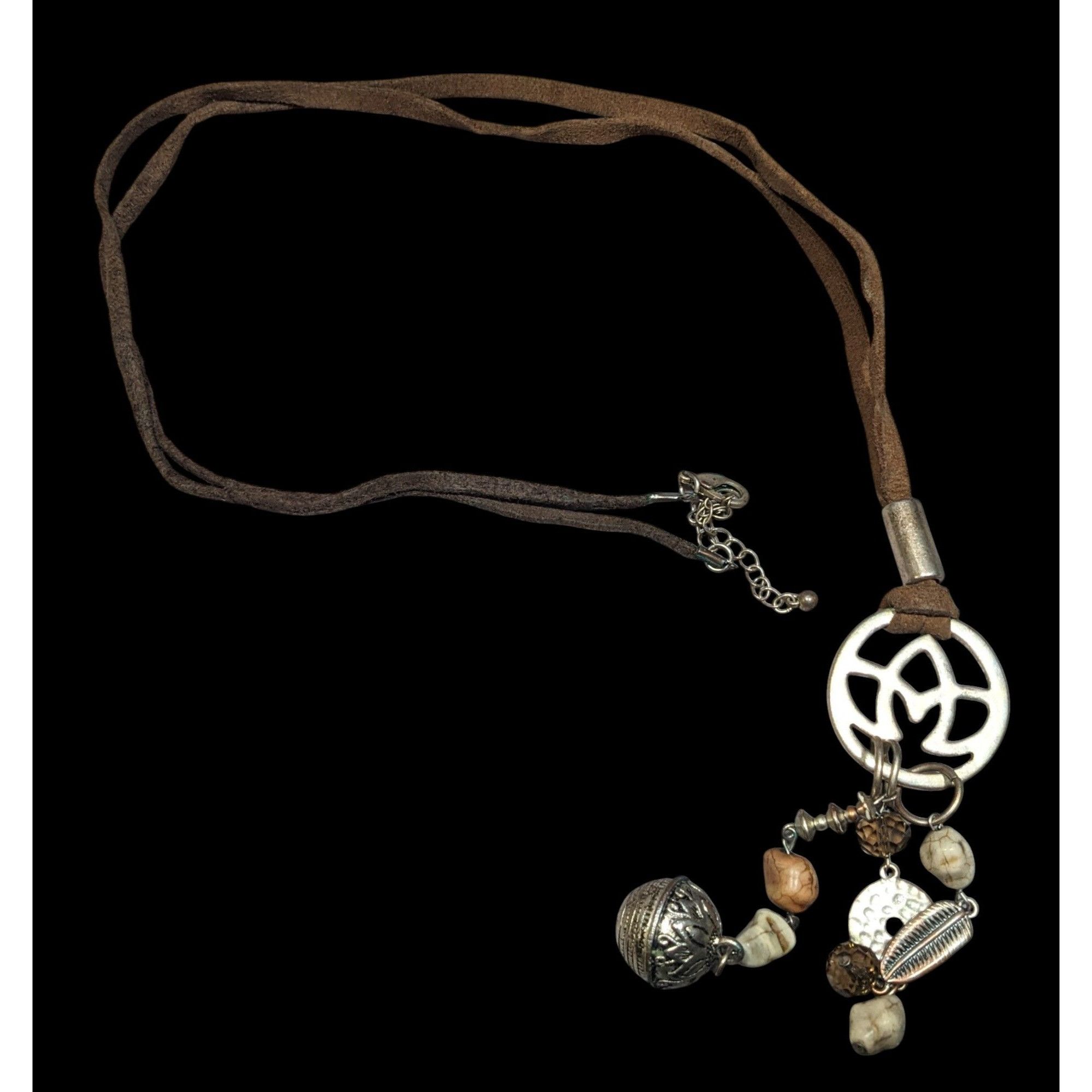 Other Bohemian Suede Mixed Media Charm Pendant Necklace Size ONE SIZE - 1 Thumbnail