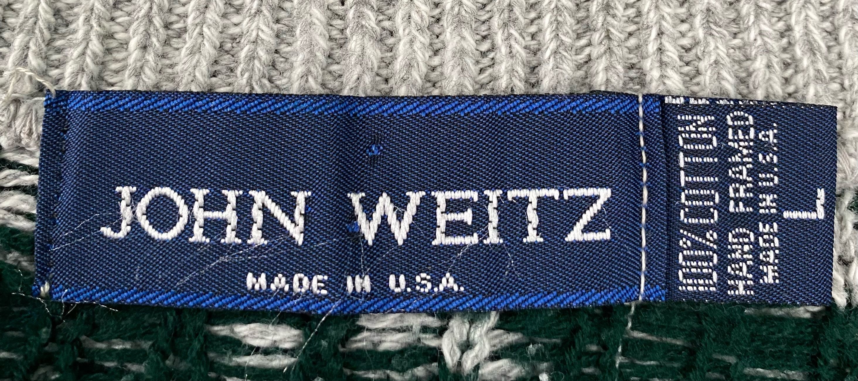 Vintage 90’s John Weitz Patterned Knit Cotton Sweater Men’s Size XL Size US XL / EU 56 / 4 - 3 Thumbnail