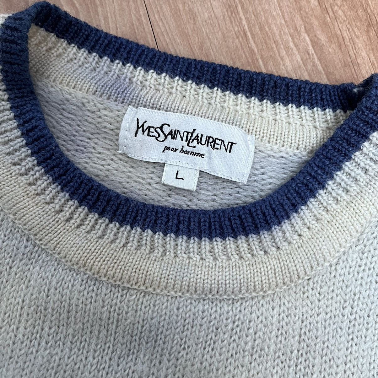 Yves Saint Laurent 💸Binding💸 Knitwear Yves Saint Laurent Pour Homme 100% Wool Size US L / EU 52-54 / 3 - 6 Thumbnail