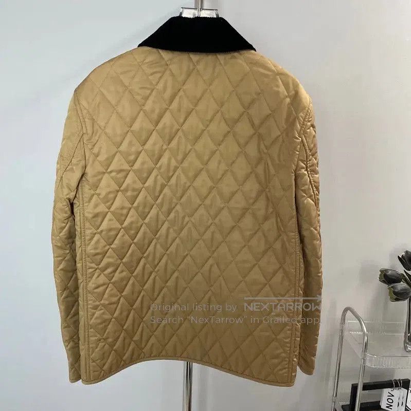 Burberry Burberry Khaki Cotton Women's Quilted Jacket. Size L / US 10 / IT 46 - 2 Thumbnail