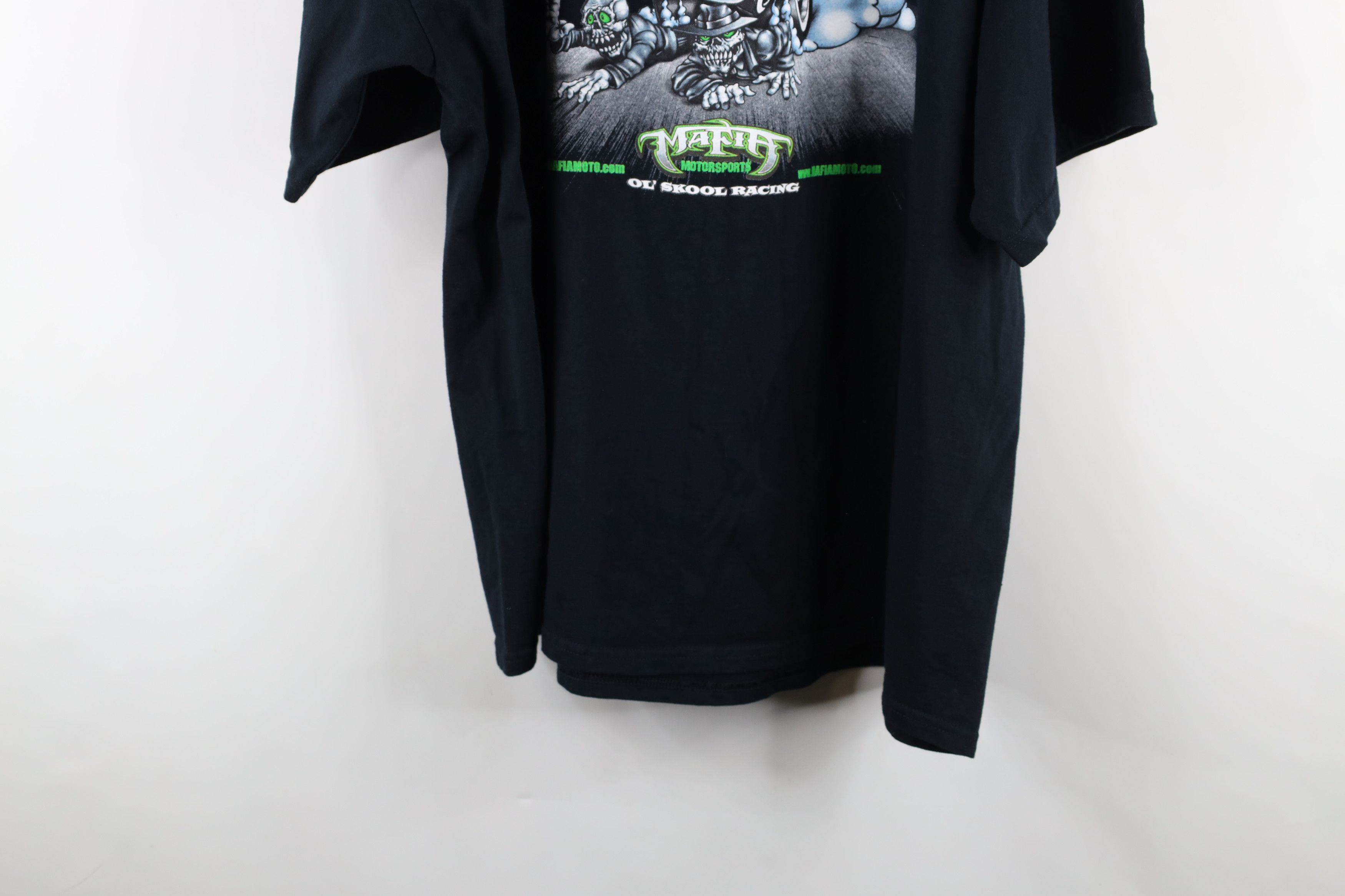 Vintage Vintage Y2K Mafia Motorsports Tribal Racing Skull T-Shirt Size US XXL / EU 58 / 5 - 13 Thumbnail