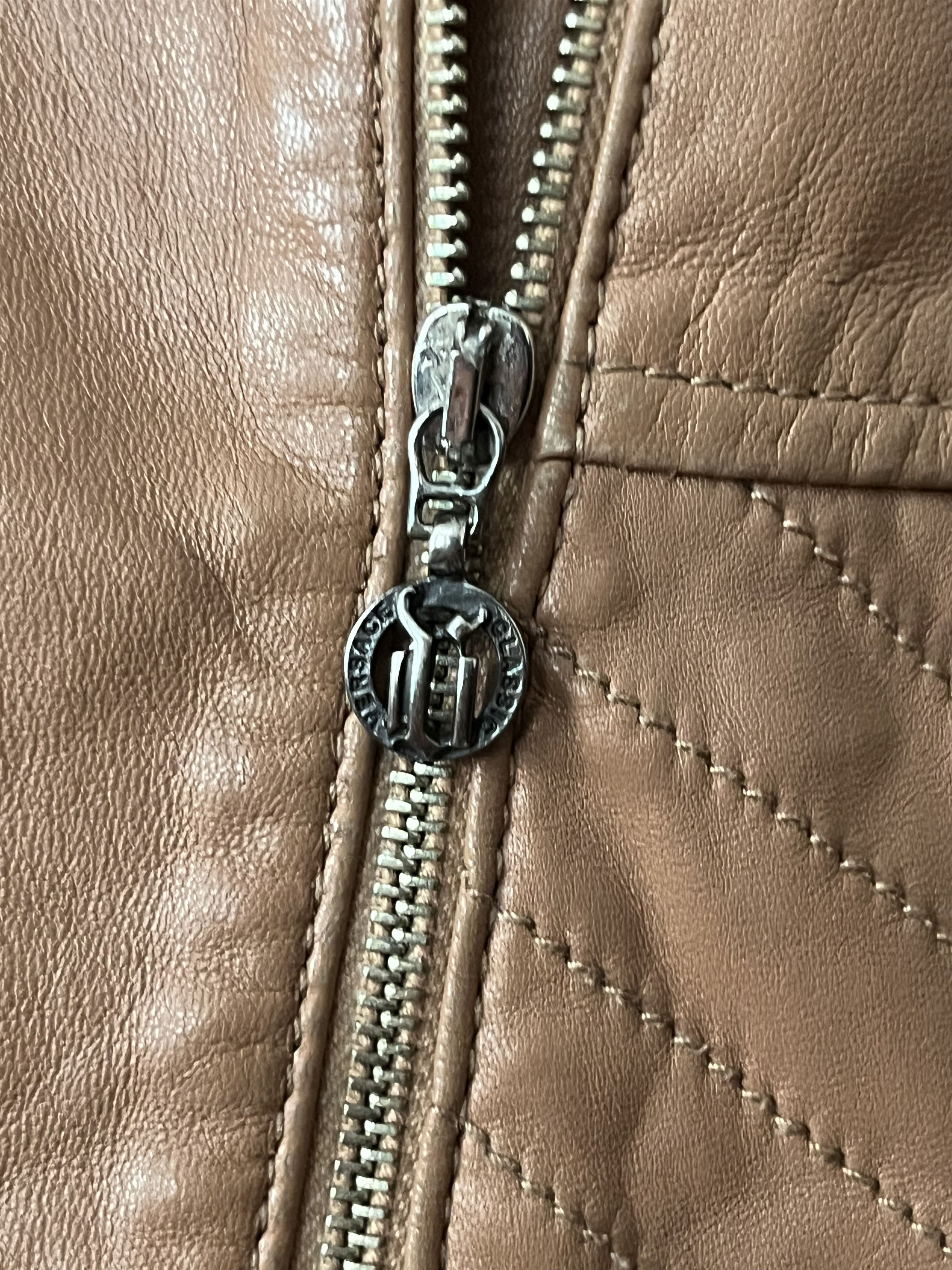 Versace Jeans Couture VERSACE Jeans Couture Leather Biker Jacket Full Zip Size XS / US 0-2 / IT 36-38 - 2 Thumbnail
