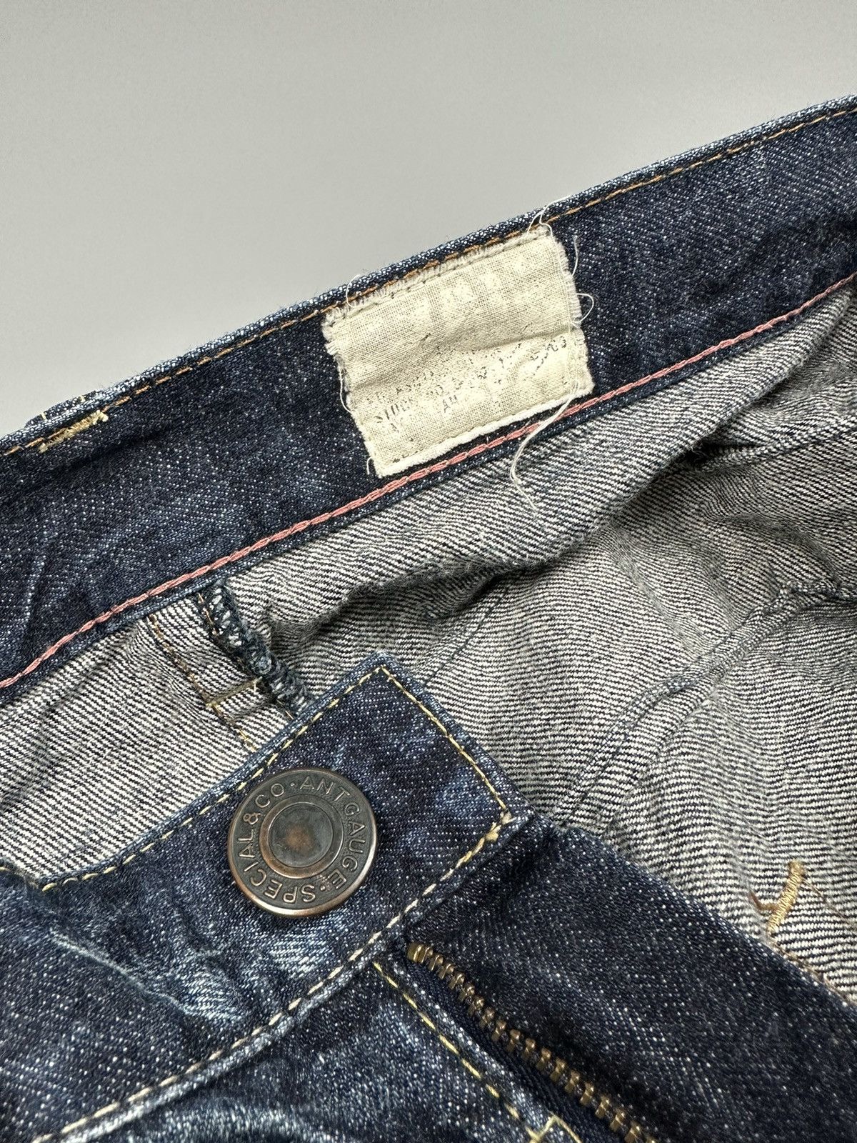 If Six Was Nine × Le Grande Bleu (L.G.B.) Vintage Special Antgauge Fourmimesure Distressed Denim Size US 31 - 9 Thumbnail