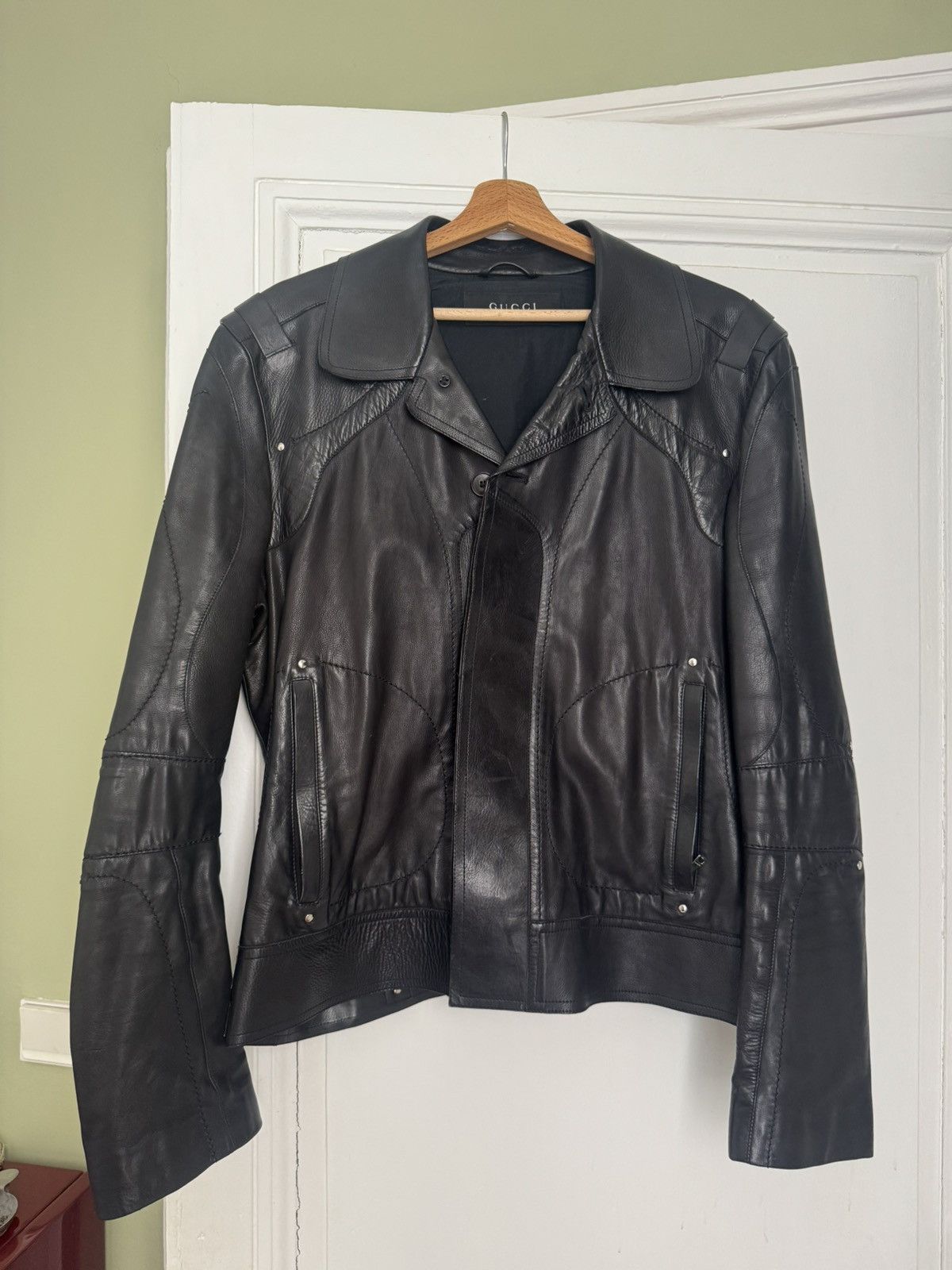 Gucci Superb Gucci leather jacket Size US L / EU 52-54 / 3 - 1 Thumbnail