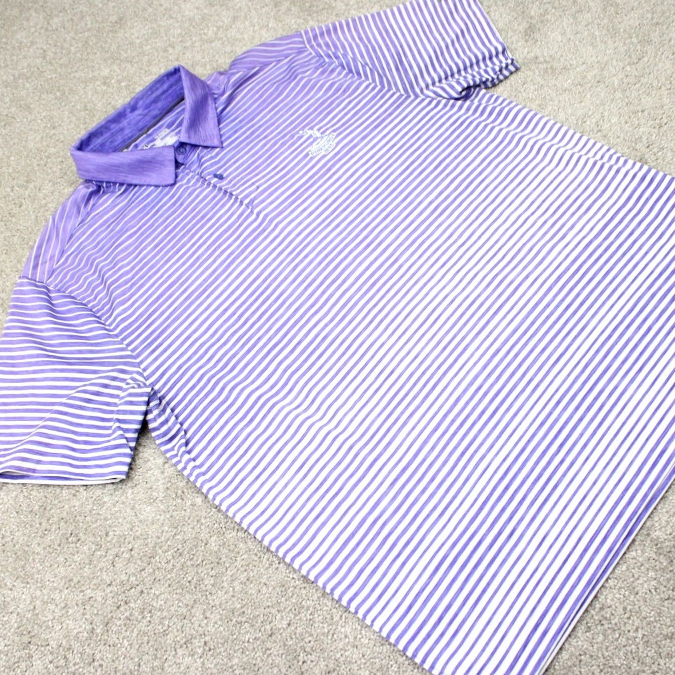 Under Armour Under Armour Polo Shirt Mens XL Purple UA Heatgear Loose Fit S/S Pinehurst Logo Size US XL / EU 56 / 4 - 6 Thumbnail