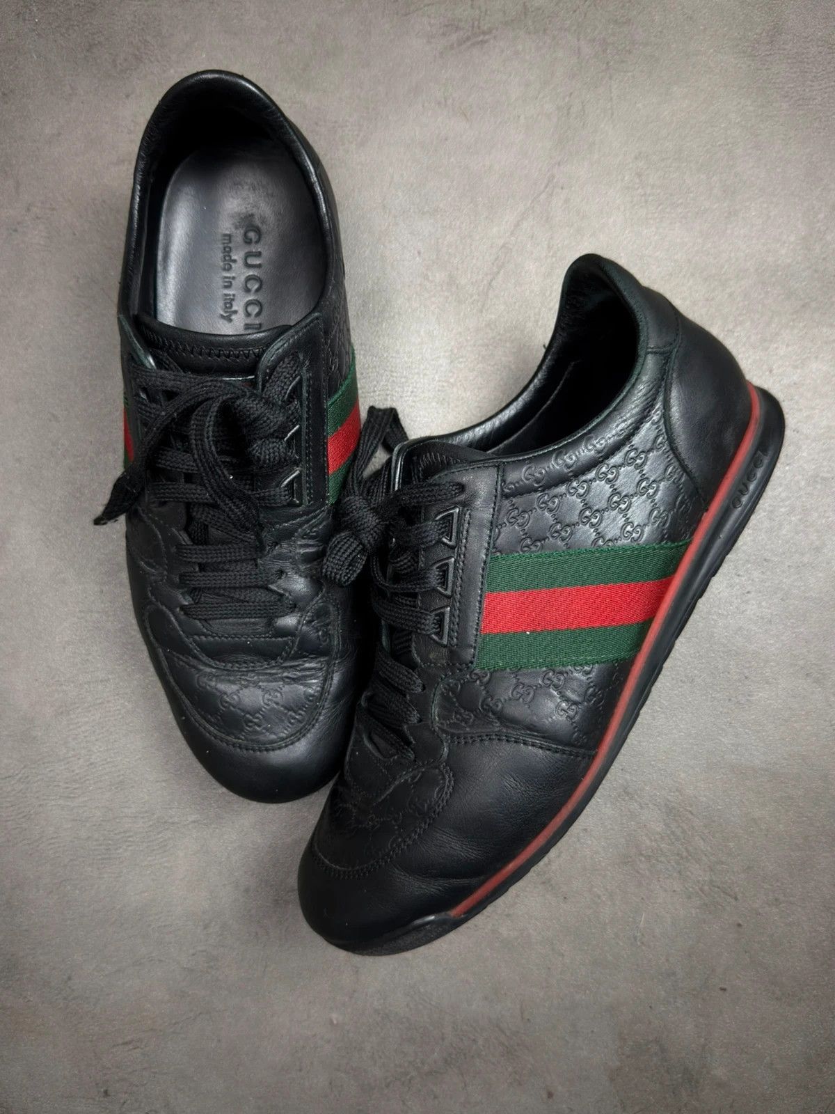 Gucci Gucci low leather sneakers monogram vintage Size US 9 / EU 42 - 2 Thumbnail