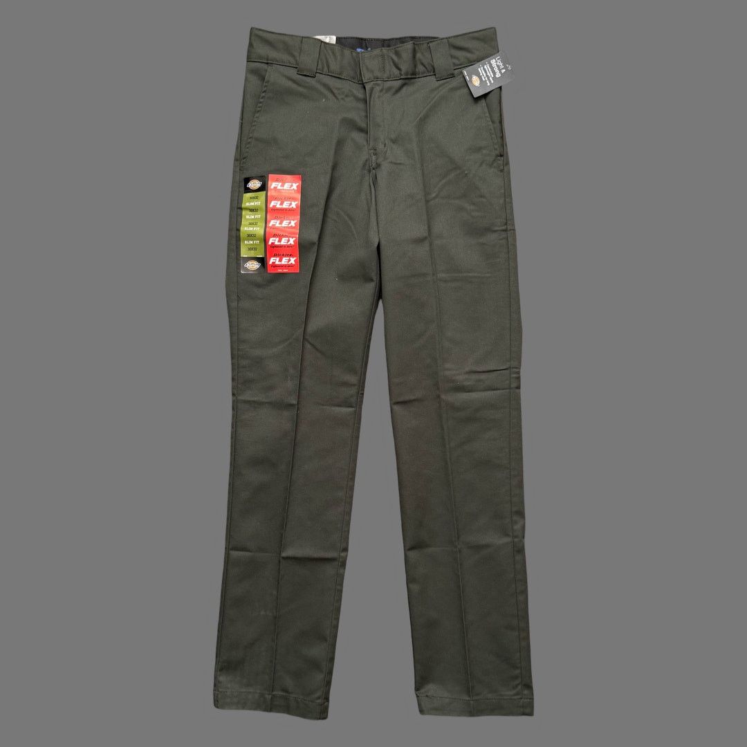 Dickies Dickies Flex Twill Slim Fit Dark Green Work Pant Size 30x32 Size US 30 / EU 46 - 1 Thumbnail