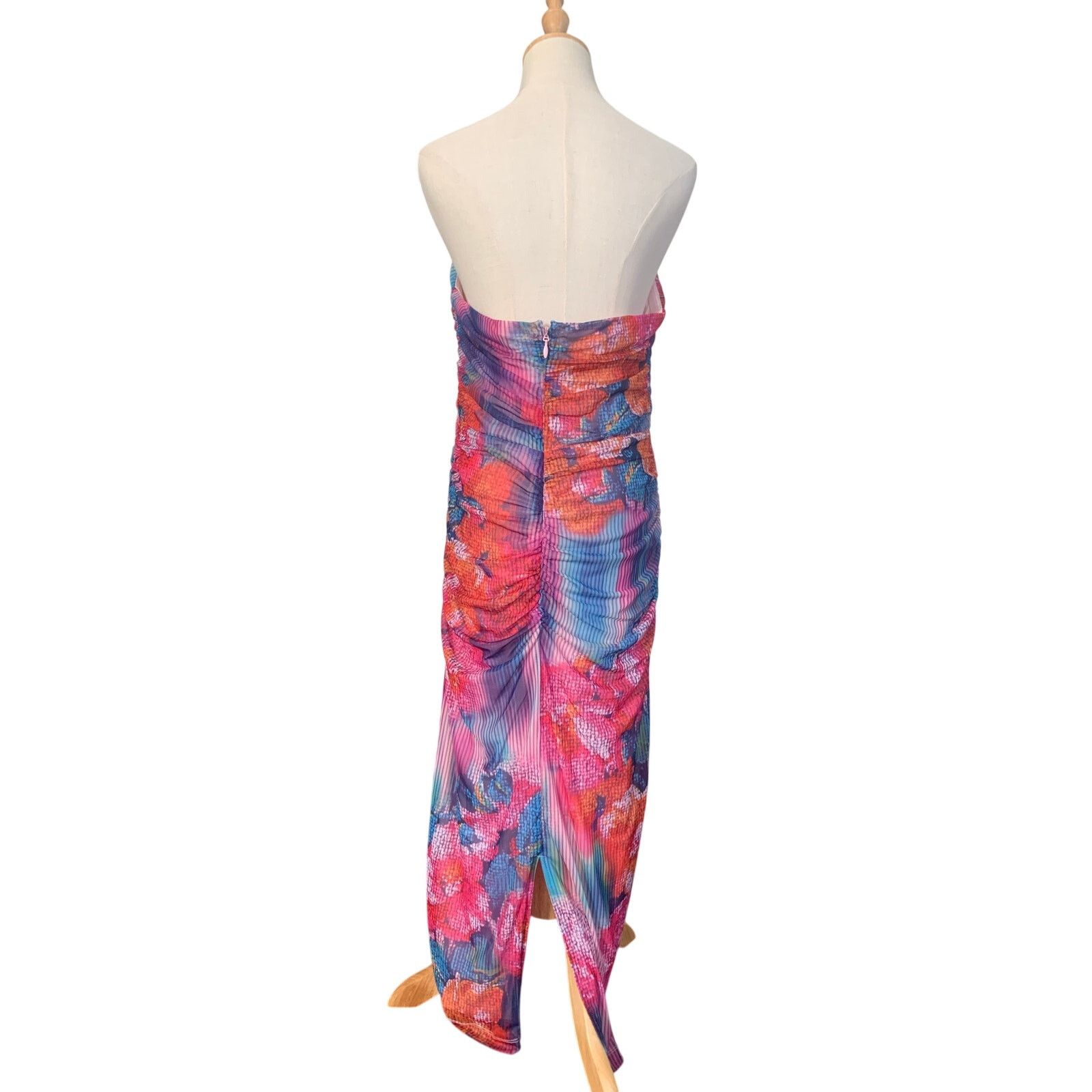 Anthropologie NWT Anthropologie Soliel Slim Strapless Ruched Mesh Dress Size L / US 10 / IT 46 - 5 Thumbnail