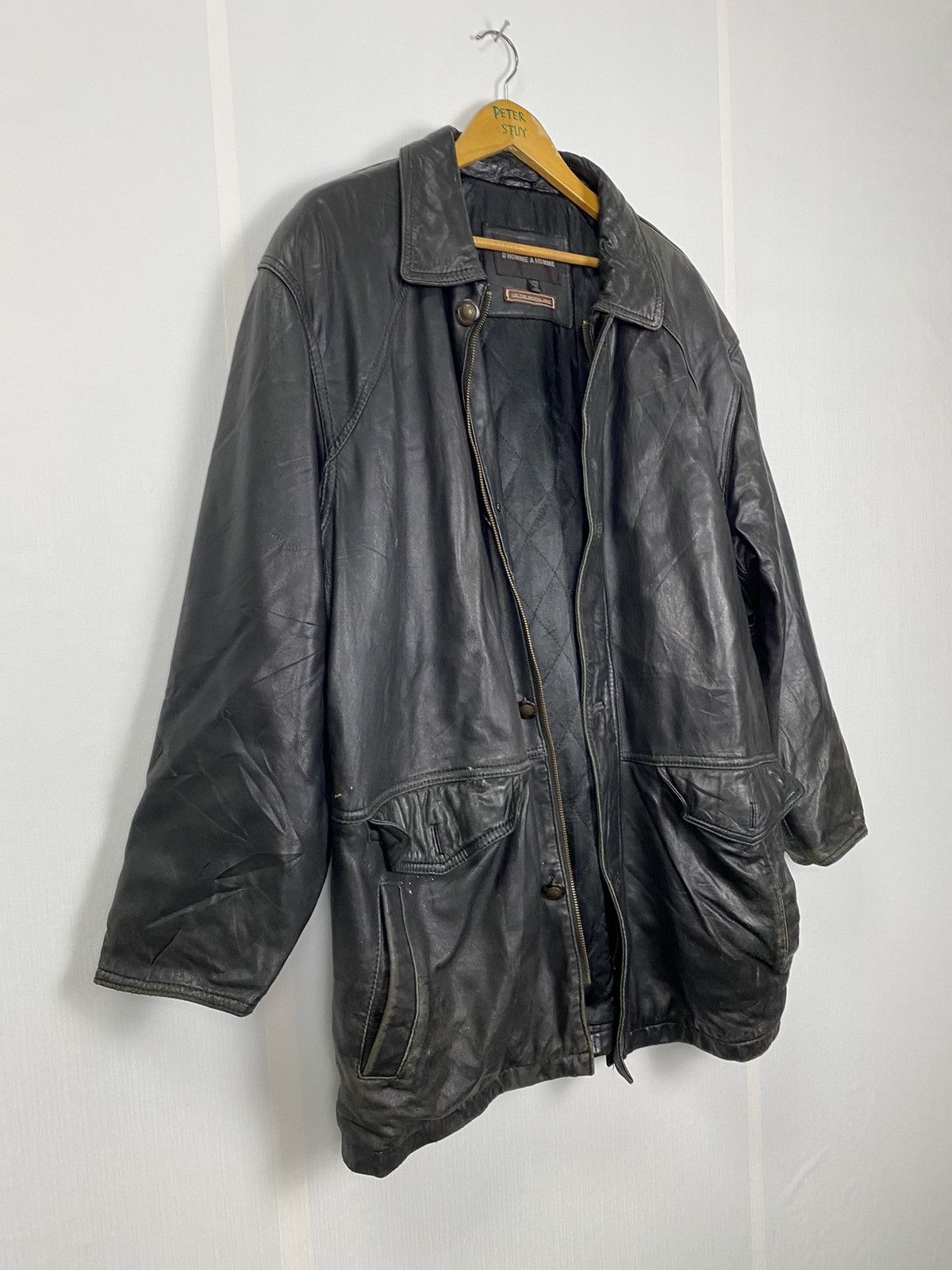 Leather D’Homme A Homme Leather Jacket Size US L / EU 52-54 / 3 - 8 Thumbnail