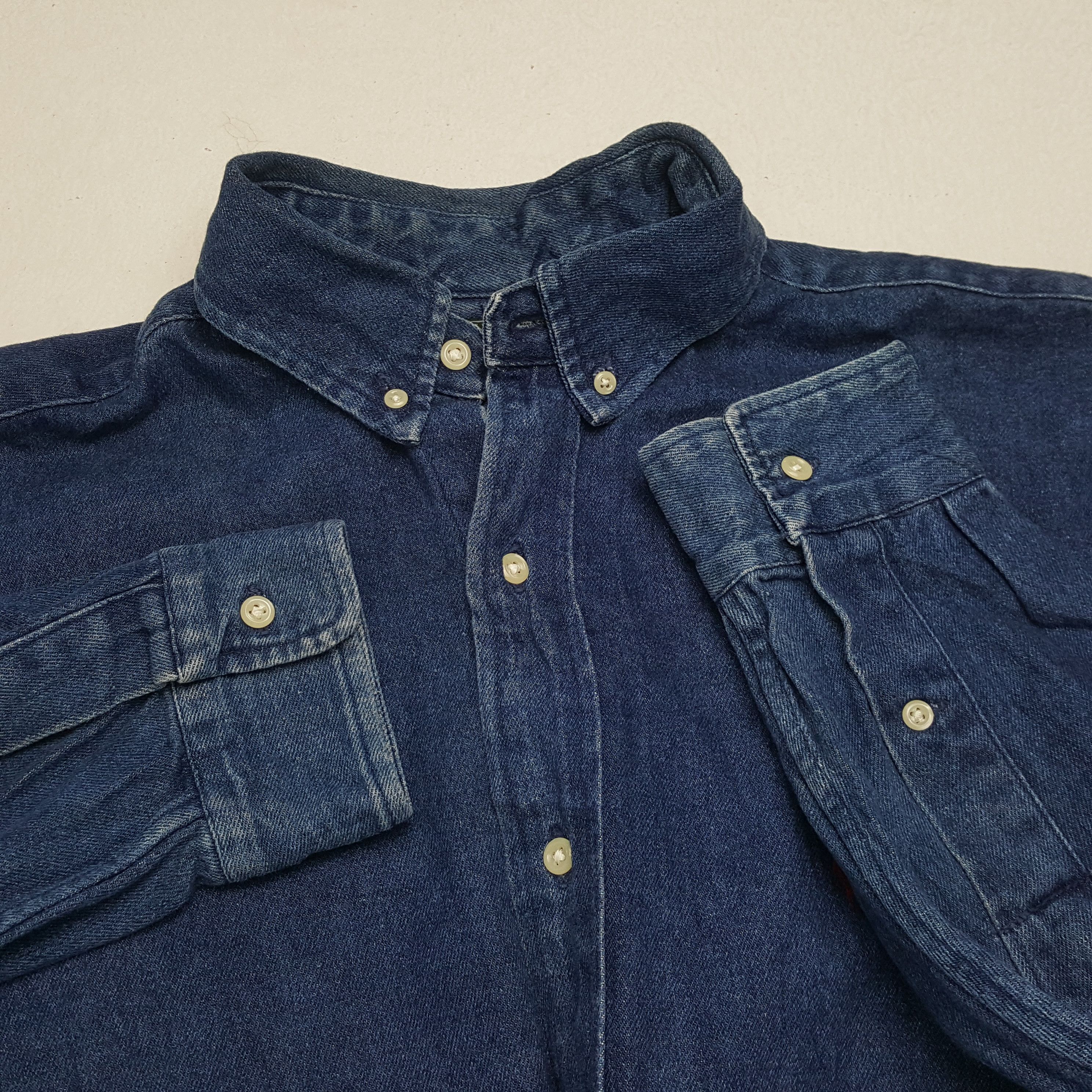 Polo Ralph Lauren × Vintage Vintage POLO by RALPH LAUREN Fashion Brand Denim Shirt Size US M / EU 48-50 / 2 - 7 Thumbnail