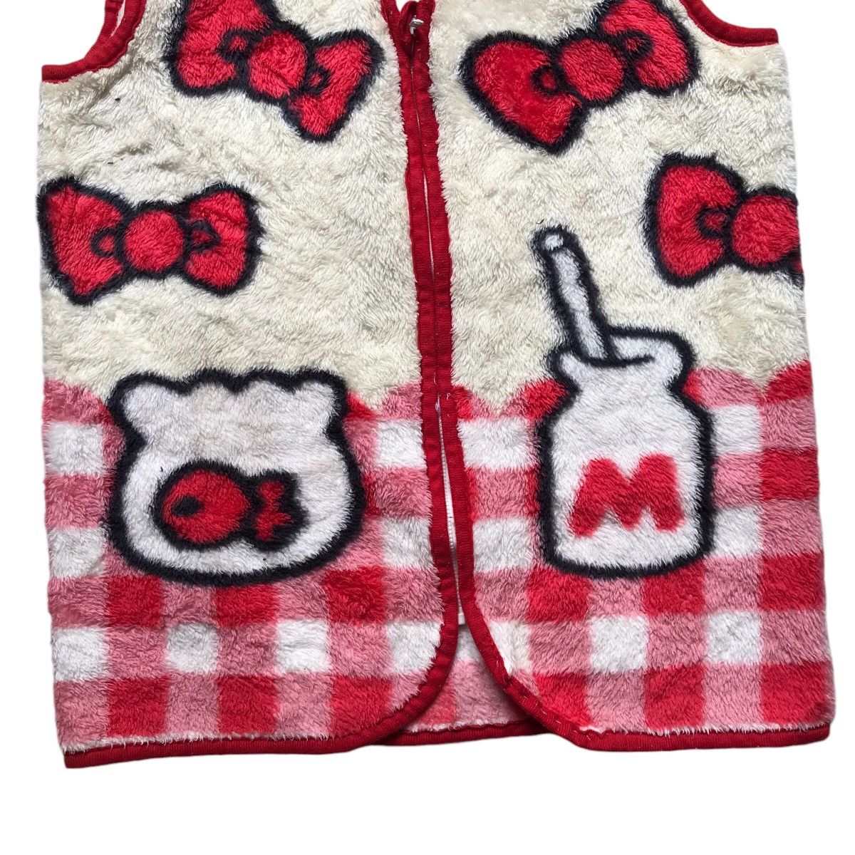 RARE VINTAGE HELLO KITTY FUR FLEECE SLEEVELESS JACKET