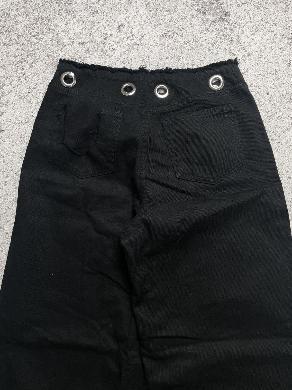 If Six Was Nine 2000s Barak - Super Flared Black Denim Jeans Pants Size US 27 - 4 Thumbnail