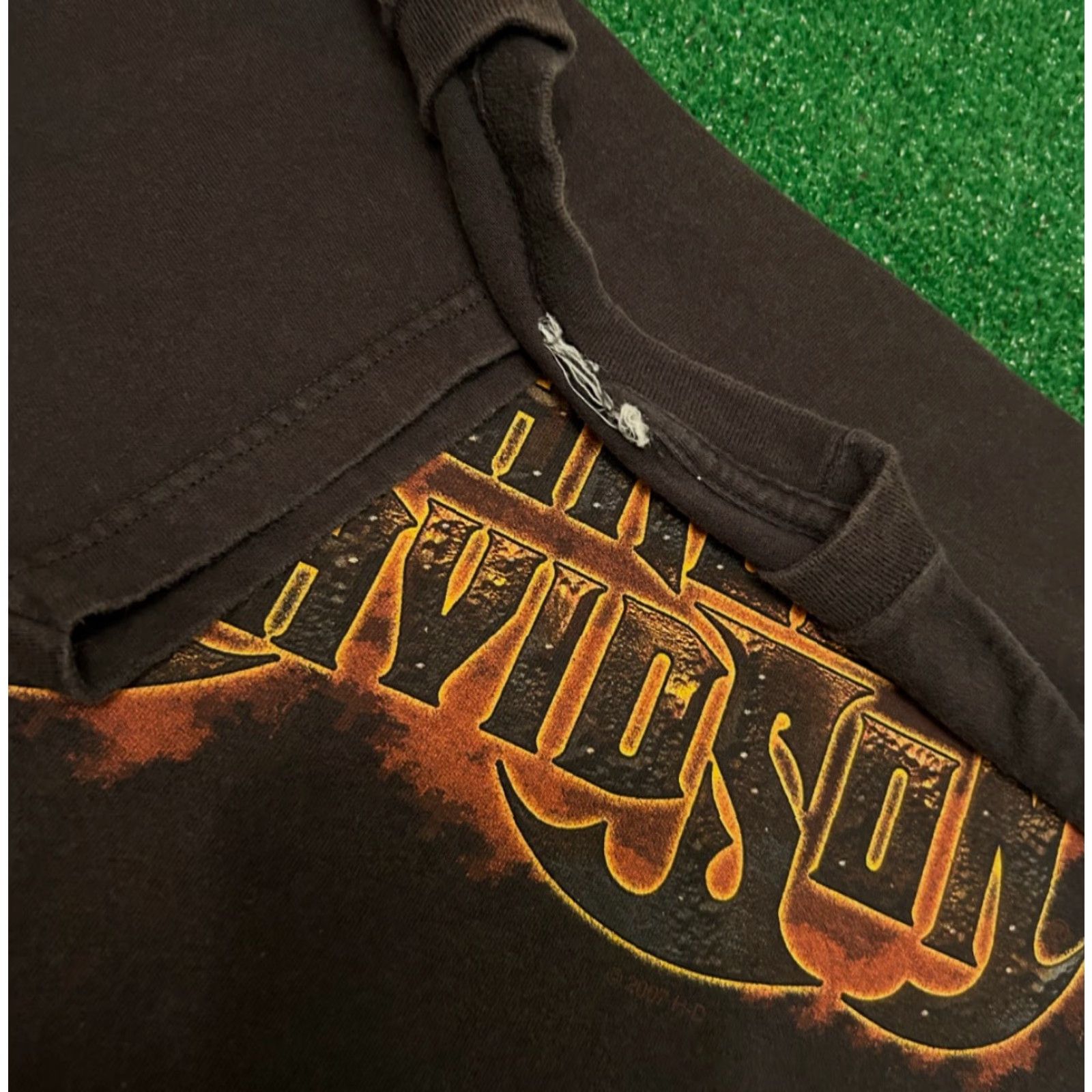 Harley Davidson VINTAGE Harley-Davidson Shirt Mens L Black 90s Y2K Biker Flames Miami Florida 2000s Logo Shirt Mens L Size US L / EU 52-54 / 3 - 3 Thumbnail