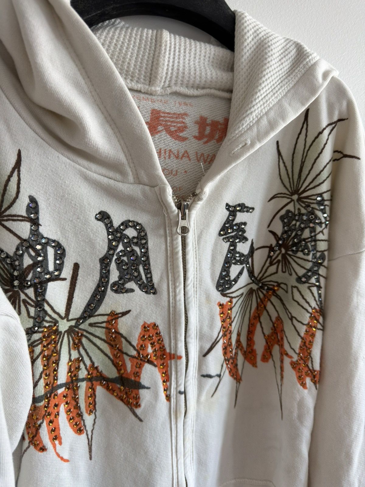 The Great China Wall *RARE* 90s VINTAGE THE GREAT CHINA WALL WEED HOODIE GREENS Size US L / EU 52-54 / 3 - 3 Thumbnail