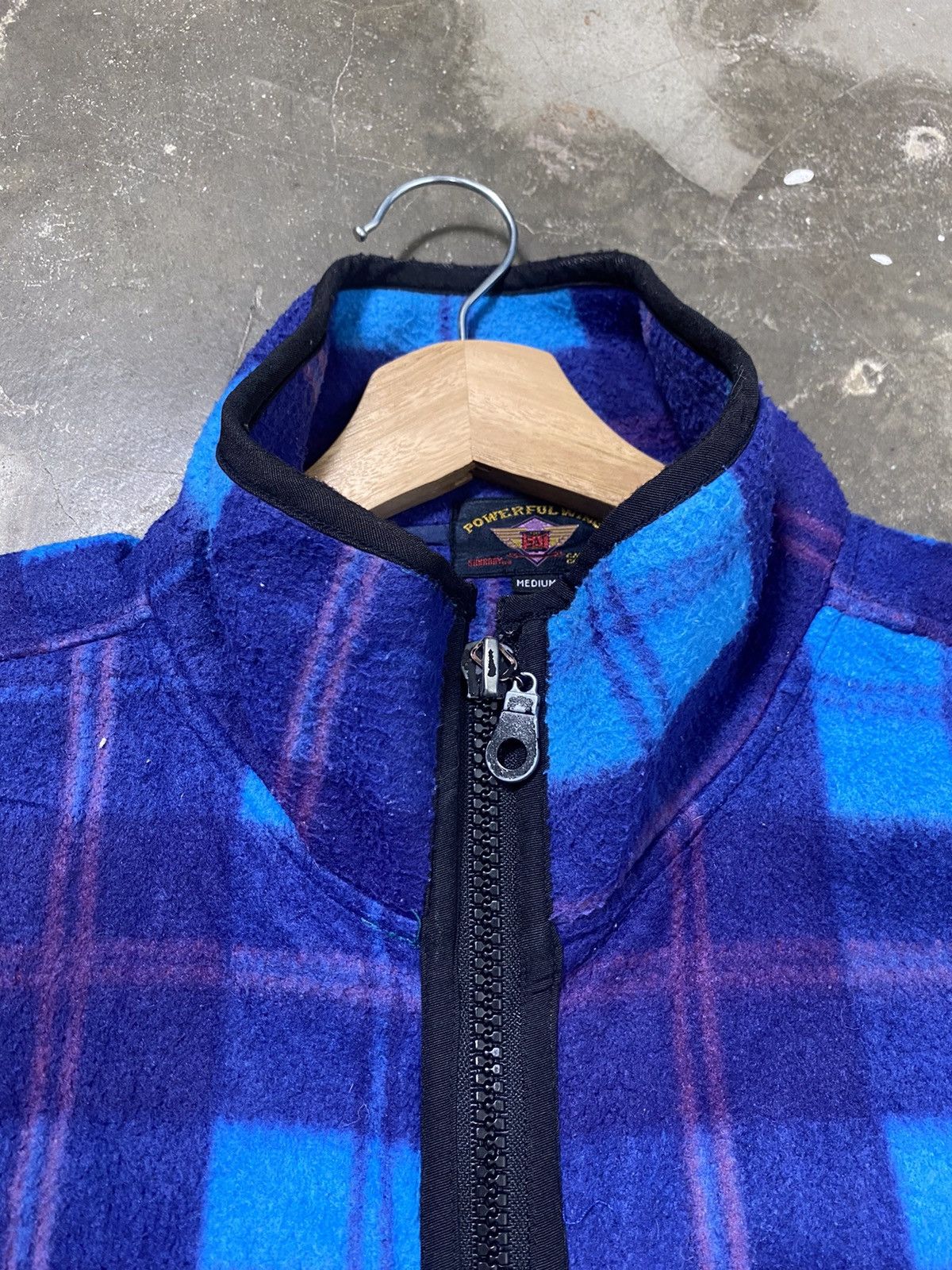 Other A10 Rare - Powerful Wing Plaid Zipper Fleece Size US L / EU 52-54 / 3 - 9 Thumbnail