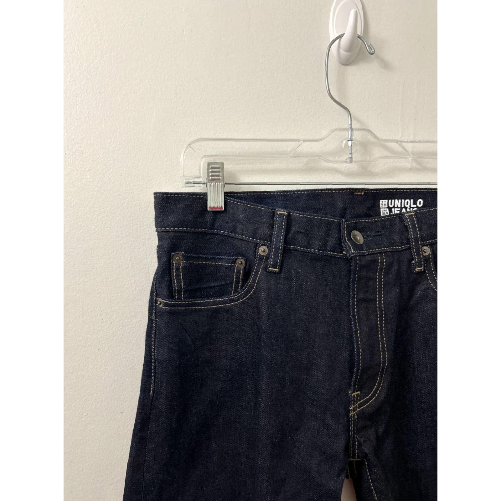 Uniqlo Uniqlo Jeans Slim Denim 31x34 Blue Men's Slim Fit 5-Pocket Zipper Button Cotton Spandex Denim Size US 31 - 4 Thumbnail