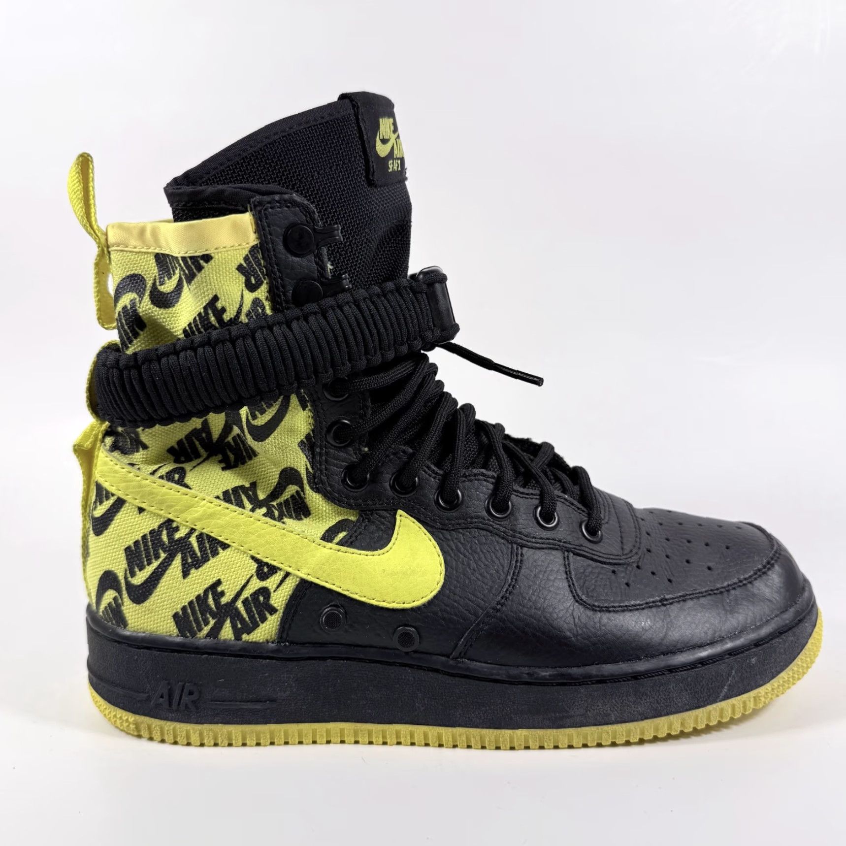 Nike Nike SF Air Force 1 High Sneakers Men Black Dynamic Yellow AR1955-001 Size US 7 / EU 40 - 2 Thumbnail