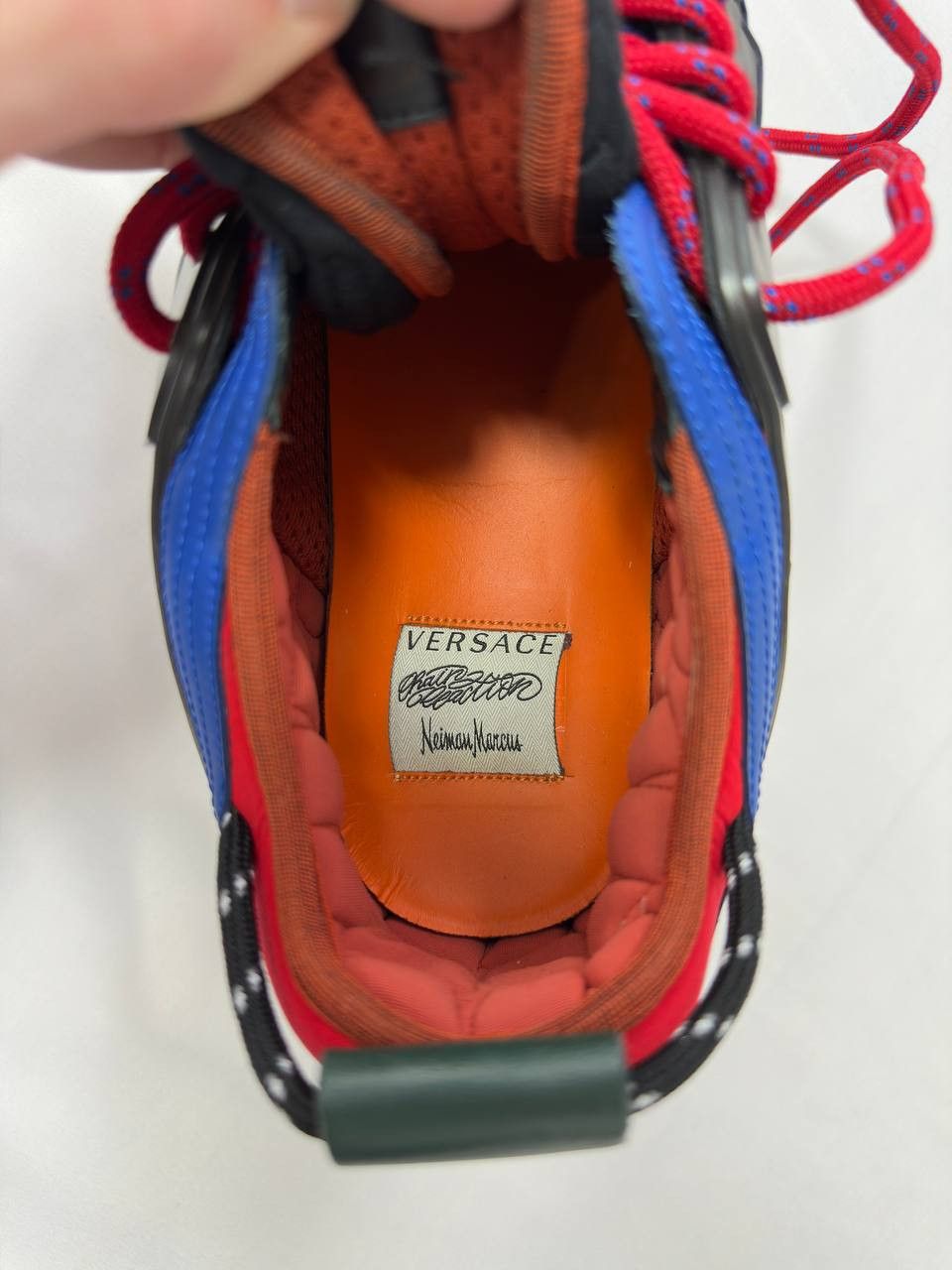 Versace Versace Chain Reaction Red Blue Black Sneakers Size US 11 / EU 44 - 16 Thumbnail