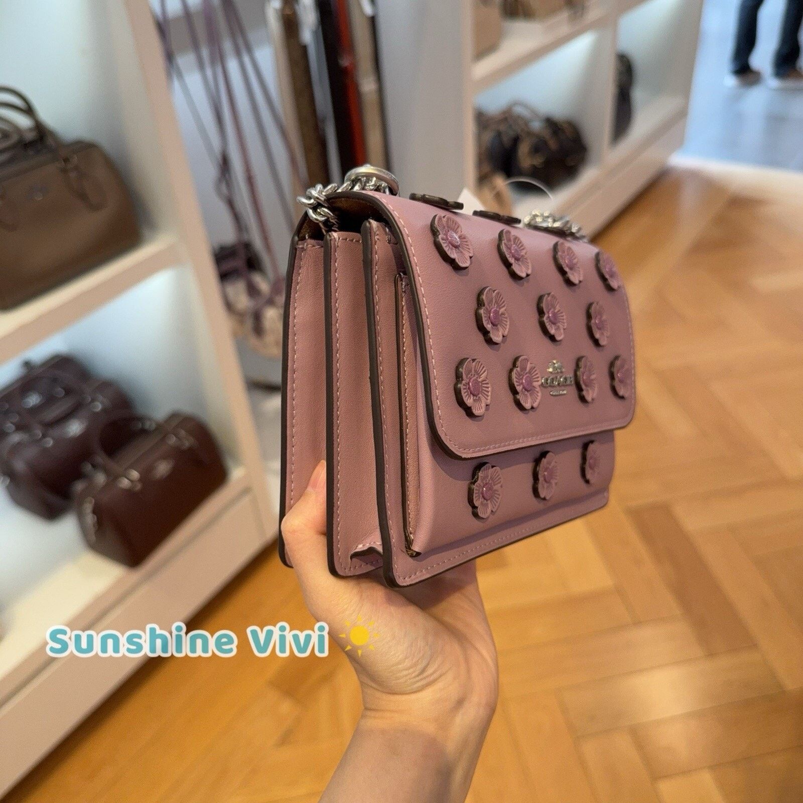 Coach NWT Coach Mini Klare Crossbody Bag Floral CAK00 Silver/Lilac Size ONE SIZE - 2 Thumbnail