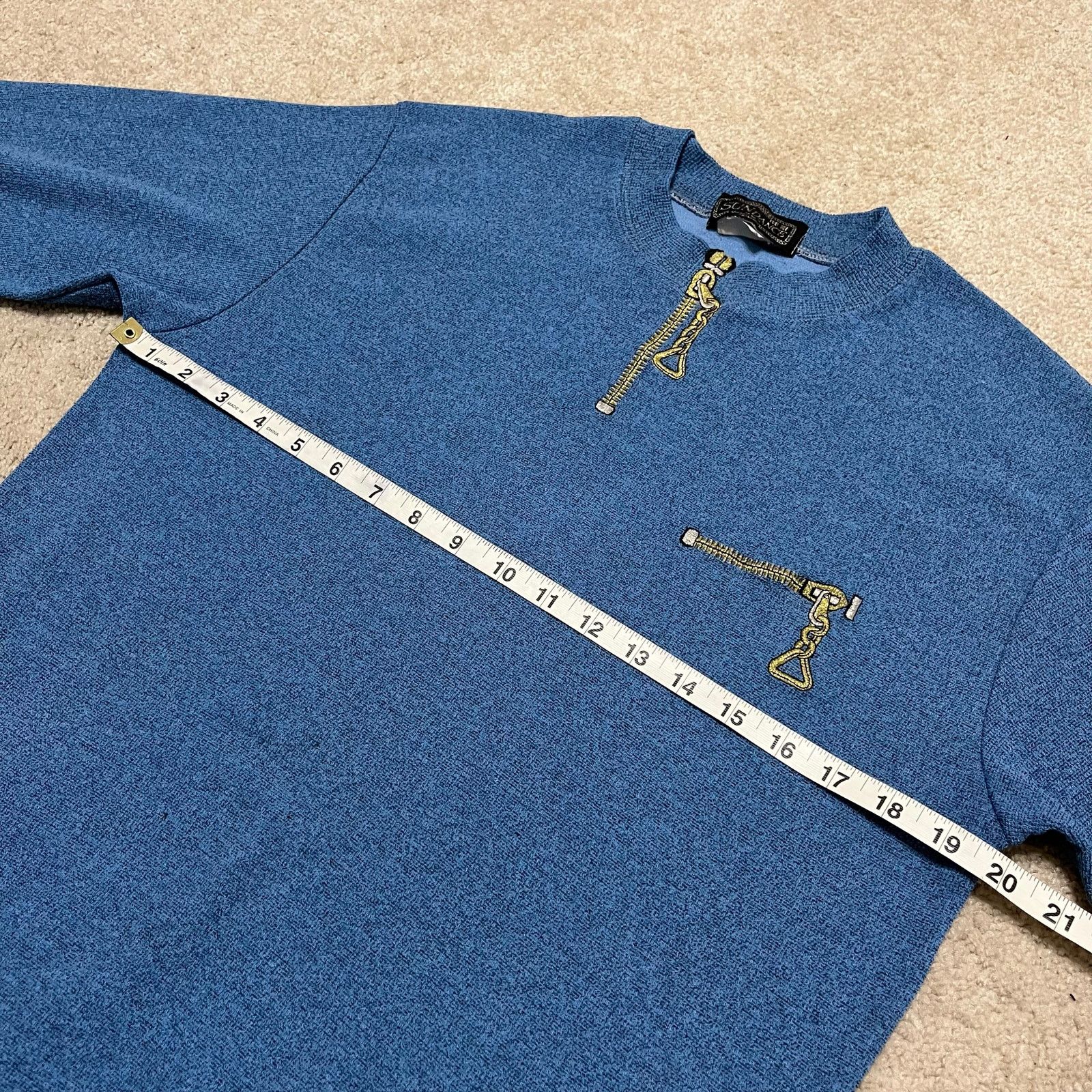 Other Vintage Sundance Zip Detail Blue Crewneck Sweatshirt Large Size L / US 10 / IT 46 - 5 Thumbnail
