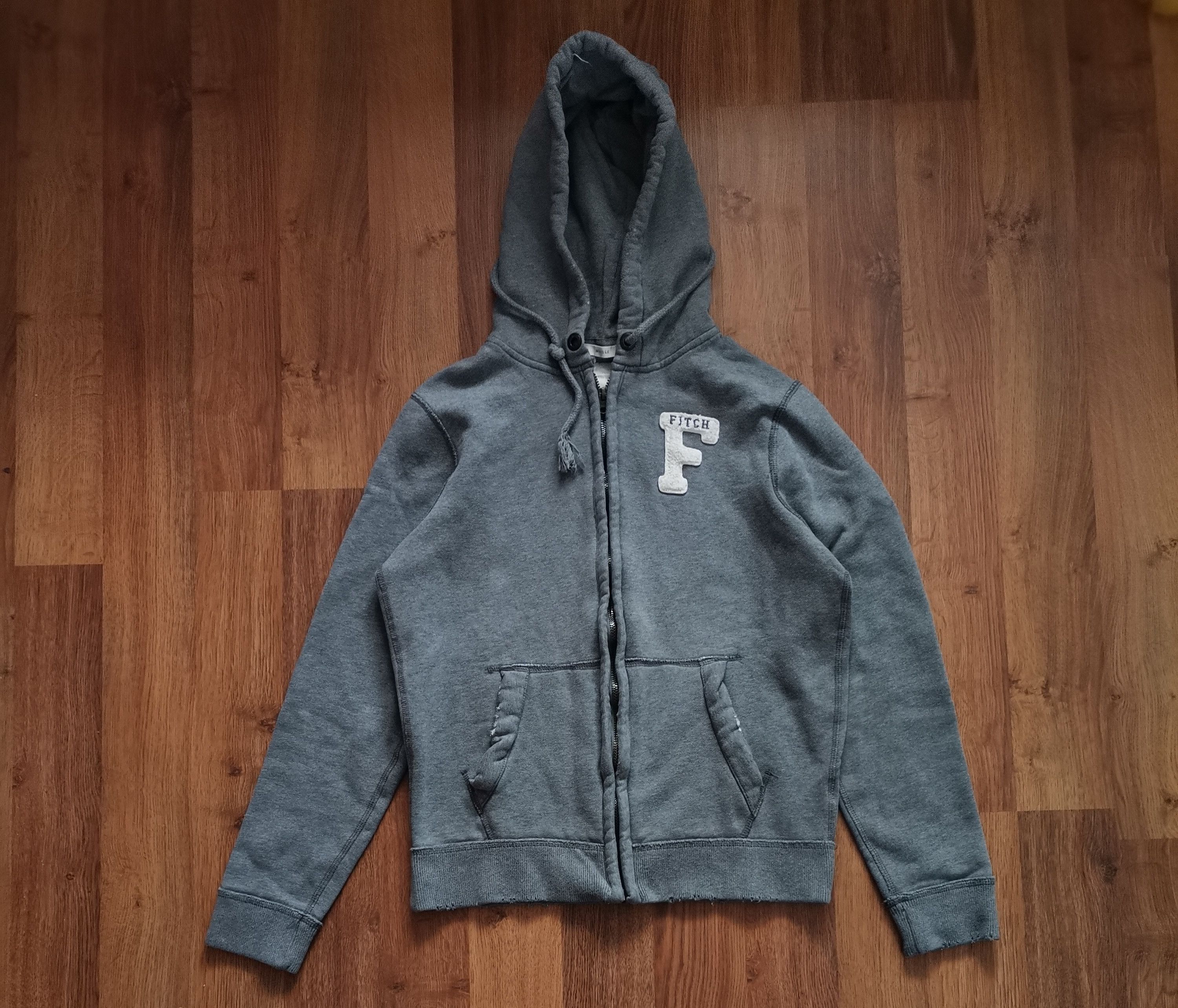 Abercrombie & Fitch Abercrombie & Fitch Distressed Zip Up Hoodie Size US S / EU 44-46 / 1 - 1 Thumbnail