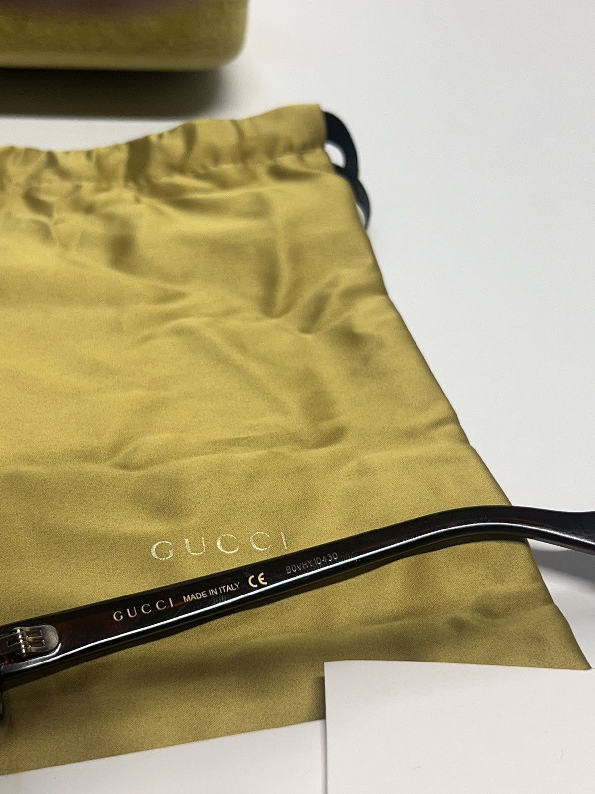 Designer × Gucci × Swarovski Gucci Tortoise Shell Swarovski Diamond Studded Sunglasses Size ONE SIZE - 8 Thumbnail