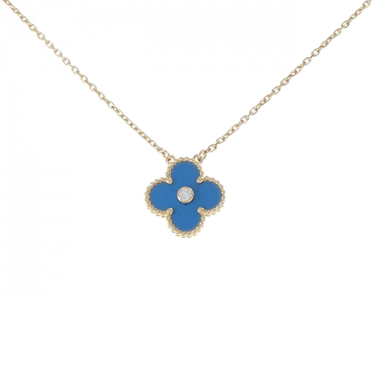 Van Cleef & Arpels Van Cleef & Arpels Van Cleef & Arpels Vintage Alhambra 750 Yellow Gold Diamond Necklace Precious Metal Necklace VCARP46000 DUTY FREE for USA Size ONE SIZE - 1 Thumbnail