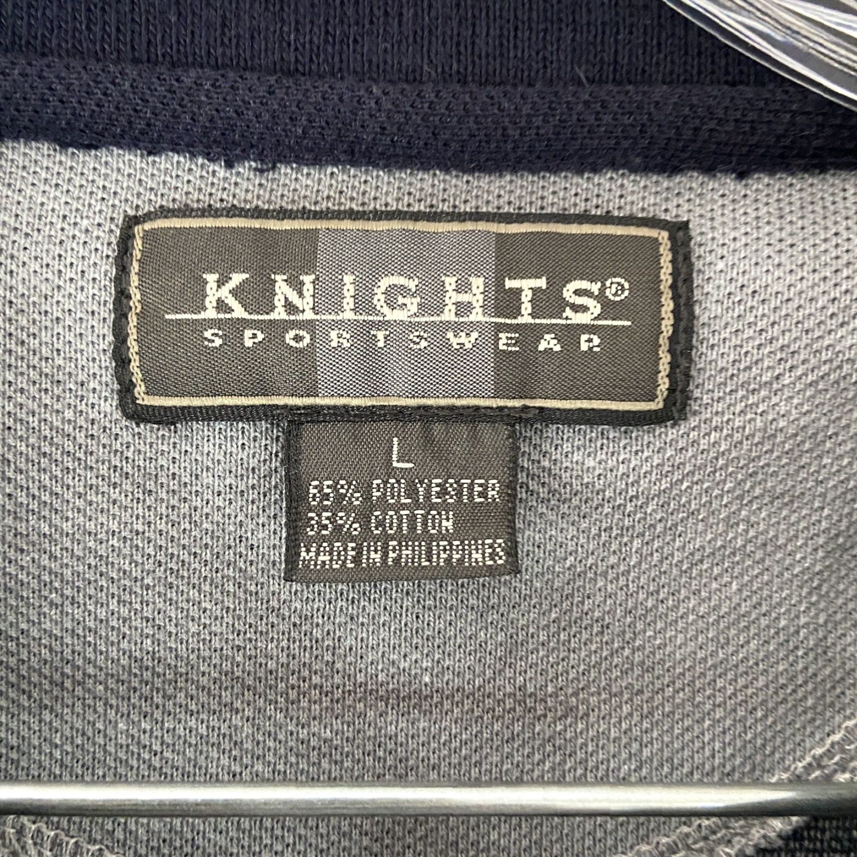 Vintage Knights Sportswear Shirt Men L Striped Gray White Long Sleeve Collared Button-Up Activewear Size US L / EU 52-54 / 3 - 5 Thumbnail