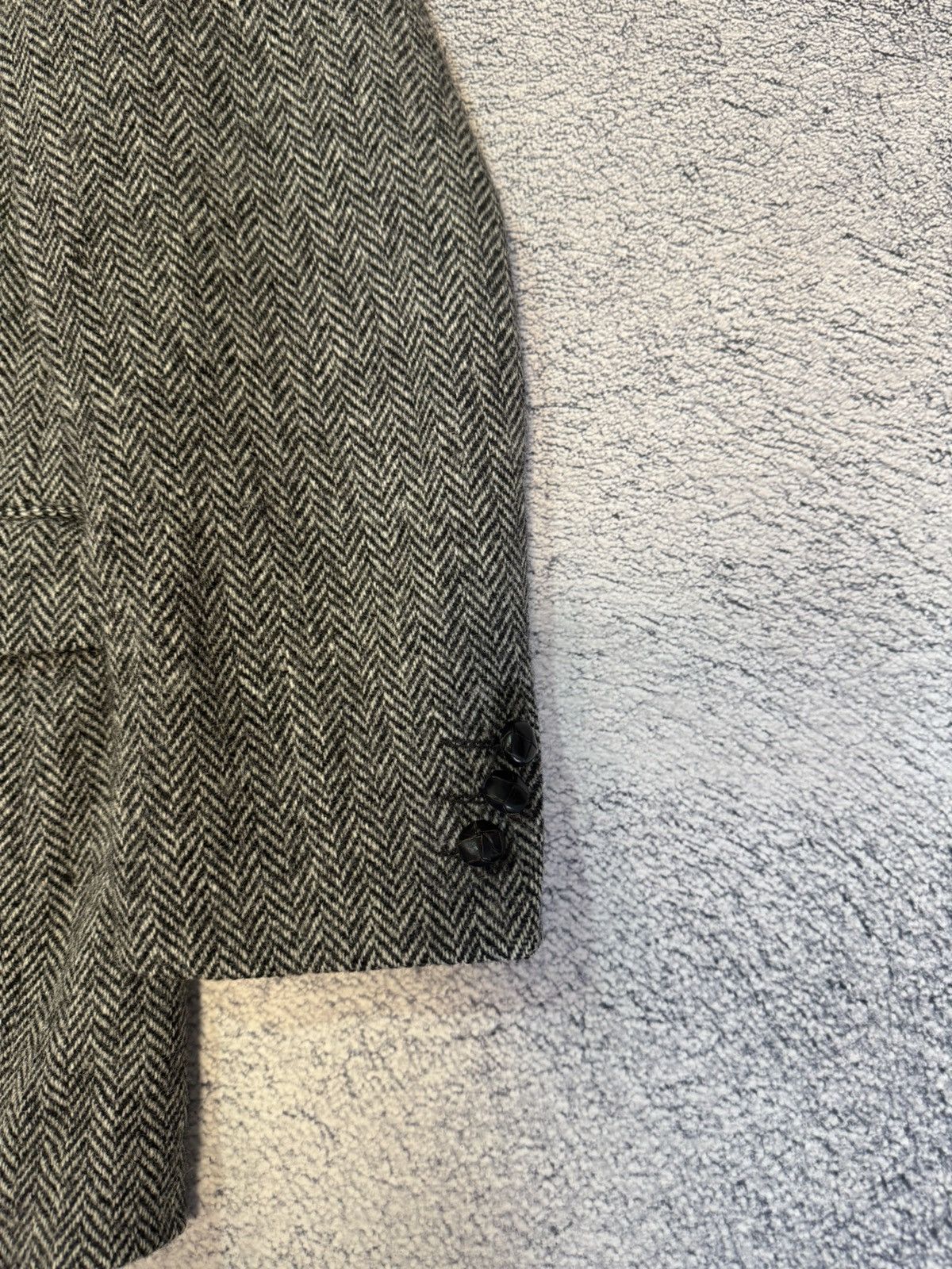 Harris Tweed Harris Tweed Herringbone Blazer Wool Men 44R Tailored Jacket Size 44R - 6 Thumbnail