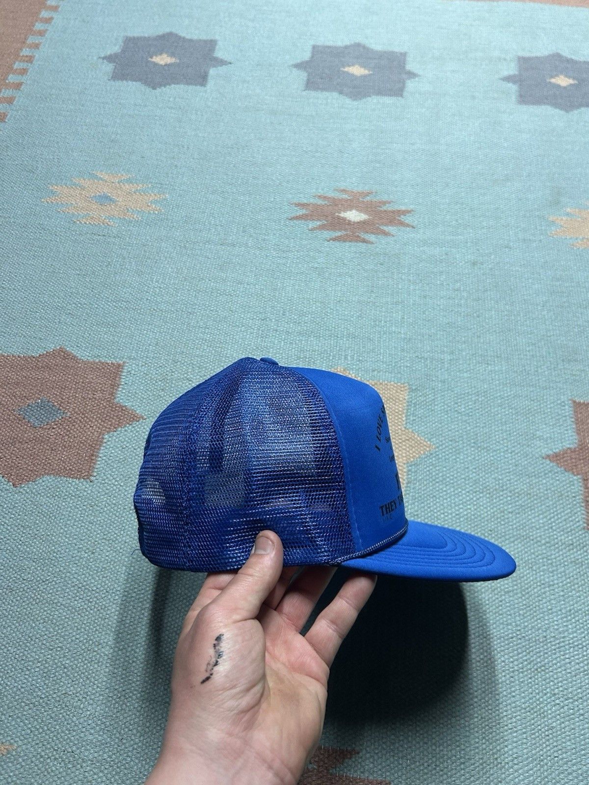 Vintage Vtg trucker hat I love spotted owls taste like chicken log Size ONE SIZE - 8 Thumbnail
