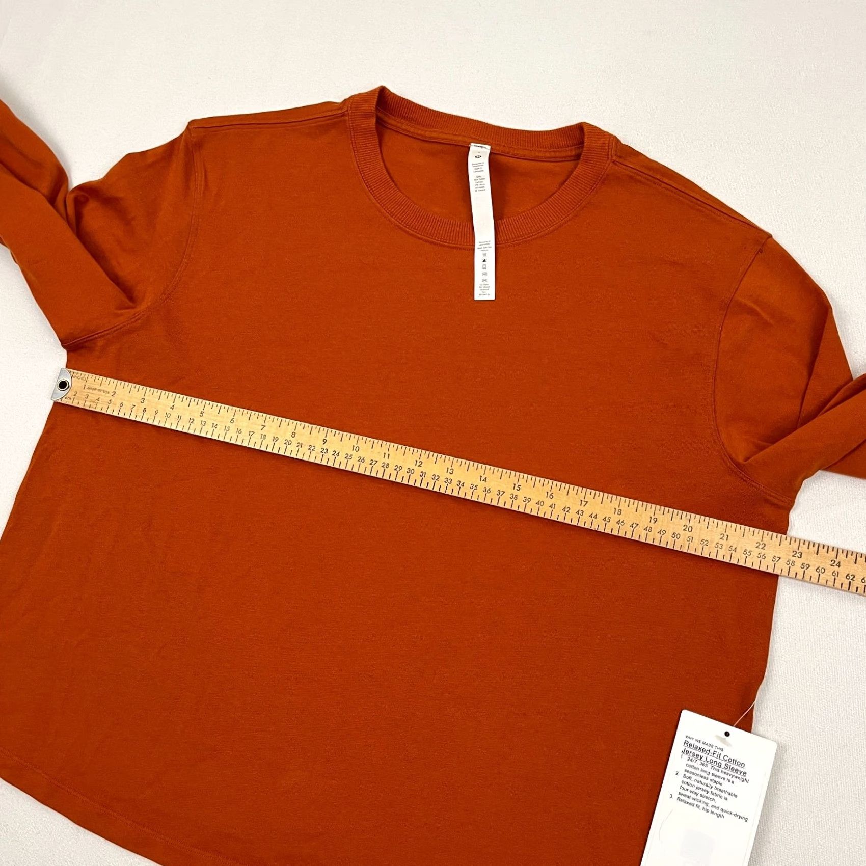 Lululemon Lululemon Relaxed Fit Cotton Jersey Long Sleeve Shirt Size 8 Orange Heavyweight Casual Womens Size M / US 6-8 / IT 42-44 - 6 Thumbnail