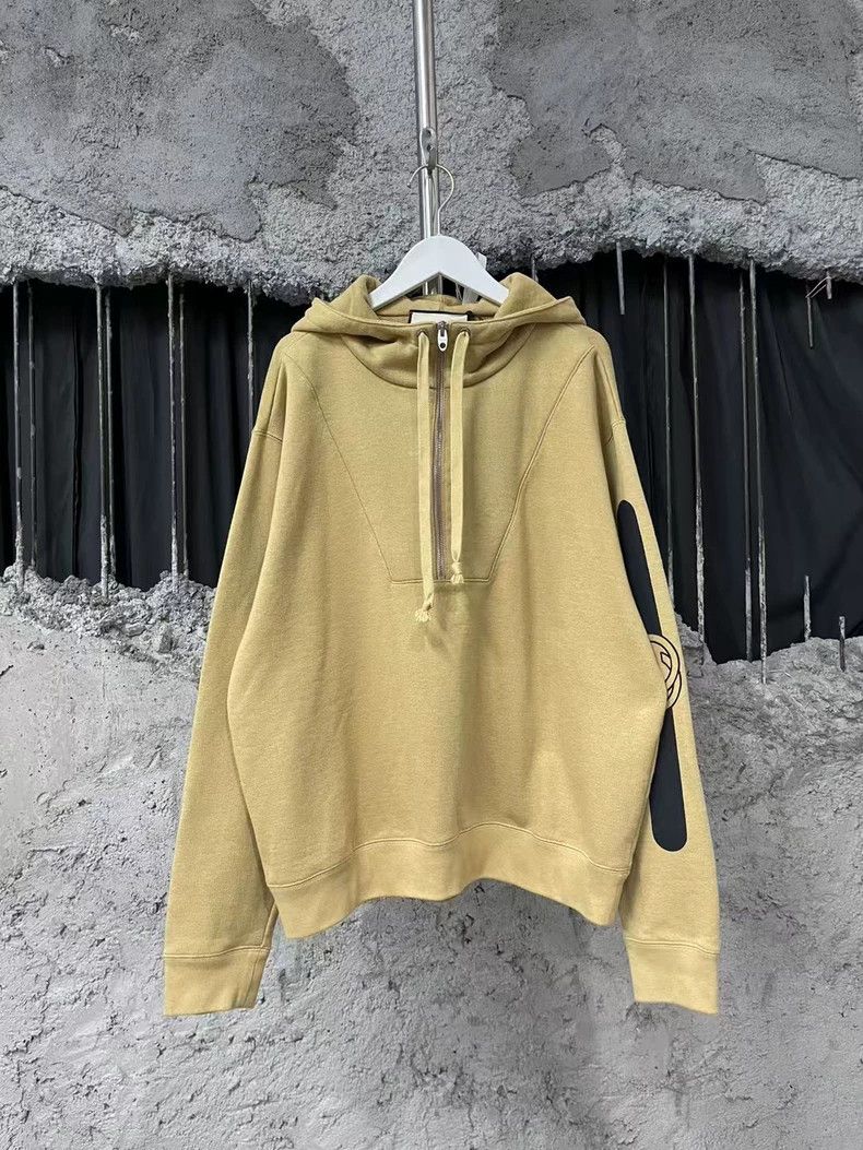 Gucci Gucci Half-Zip Logo Sweatshirt in Light Brown- DMC Size US S / EU 44-46 / 1 - 1 Thumbnail