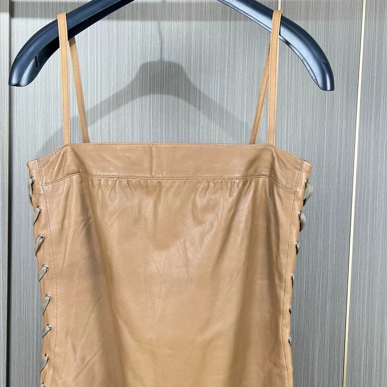 Gucci Gucci Camel sheepskin drawstring dress 2504-Nextarrow Size M / US 6-8 / IT 42-44 - 3 Thumbnail