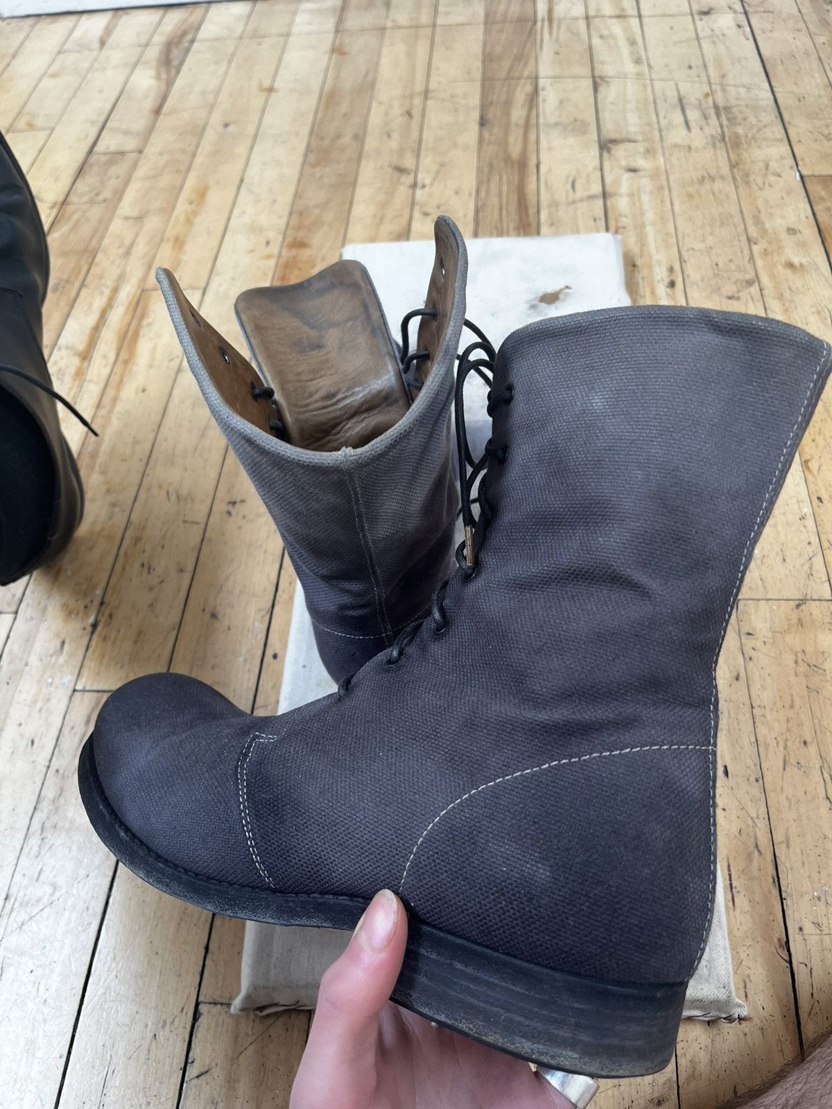 A1923 A diciannoveventitre cotton canvas boots Size US 9.5 / EU 42-43 - 3 Thumbnail